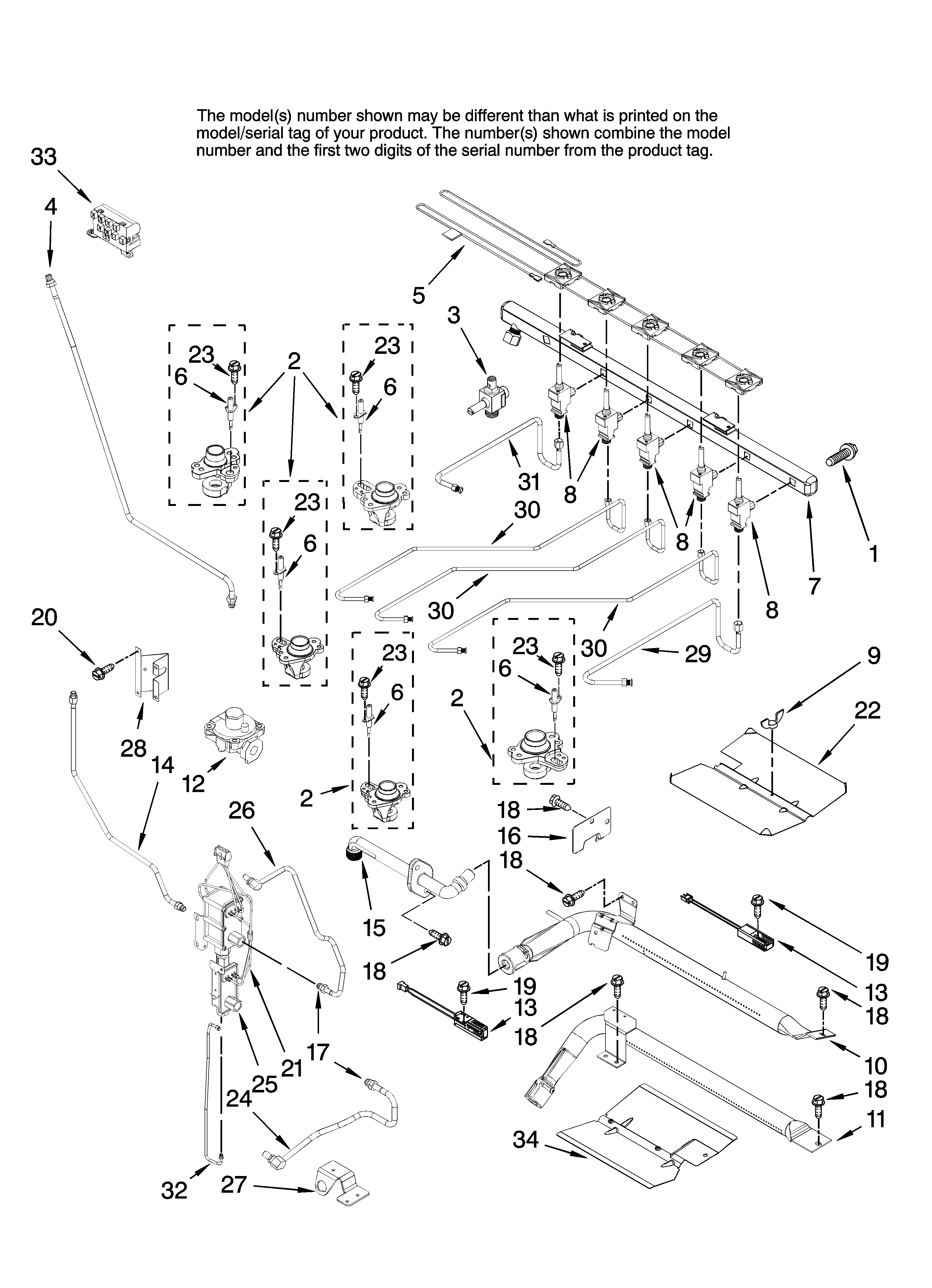 Maytag MGR6775BDB13 manifold parts diagram
