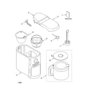 KitchenAid KCM514WH1 water tank, carafe, and filter parts diagram