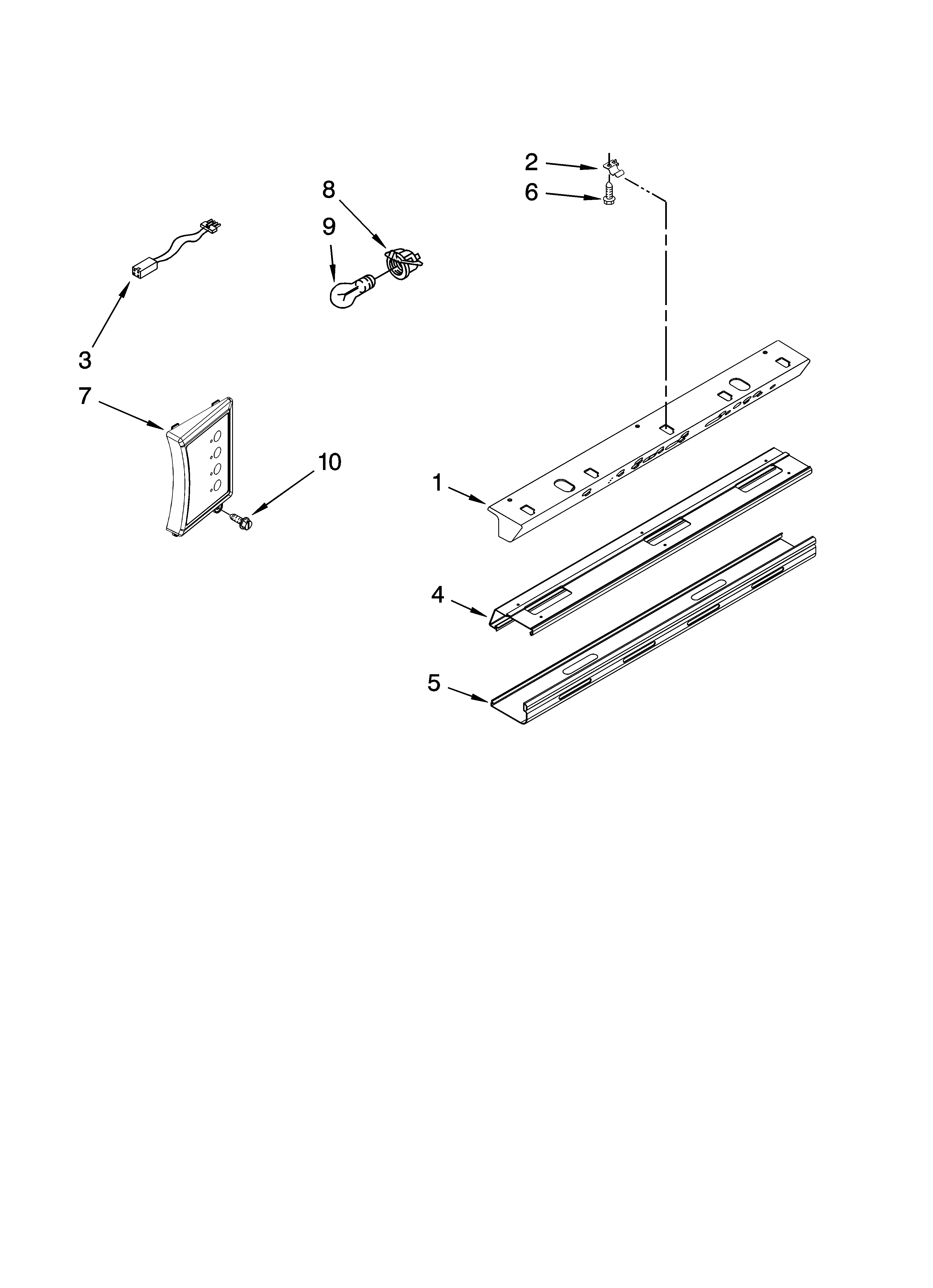 KitchenAid KSSC36QTS02 control panel parts diagram