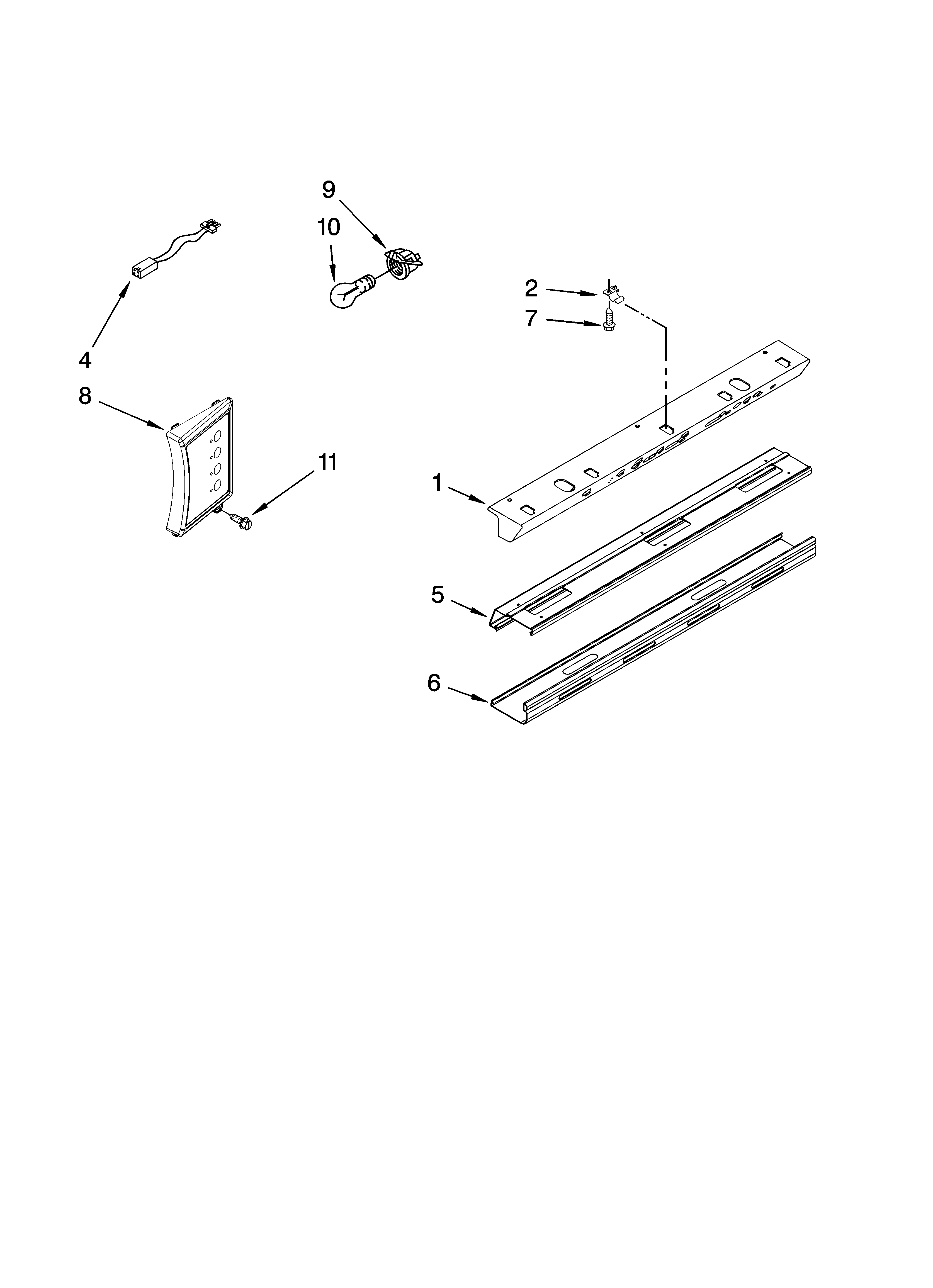 KitchenAid KSSO48QTB00 control panel parts diagram