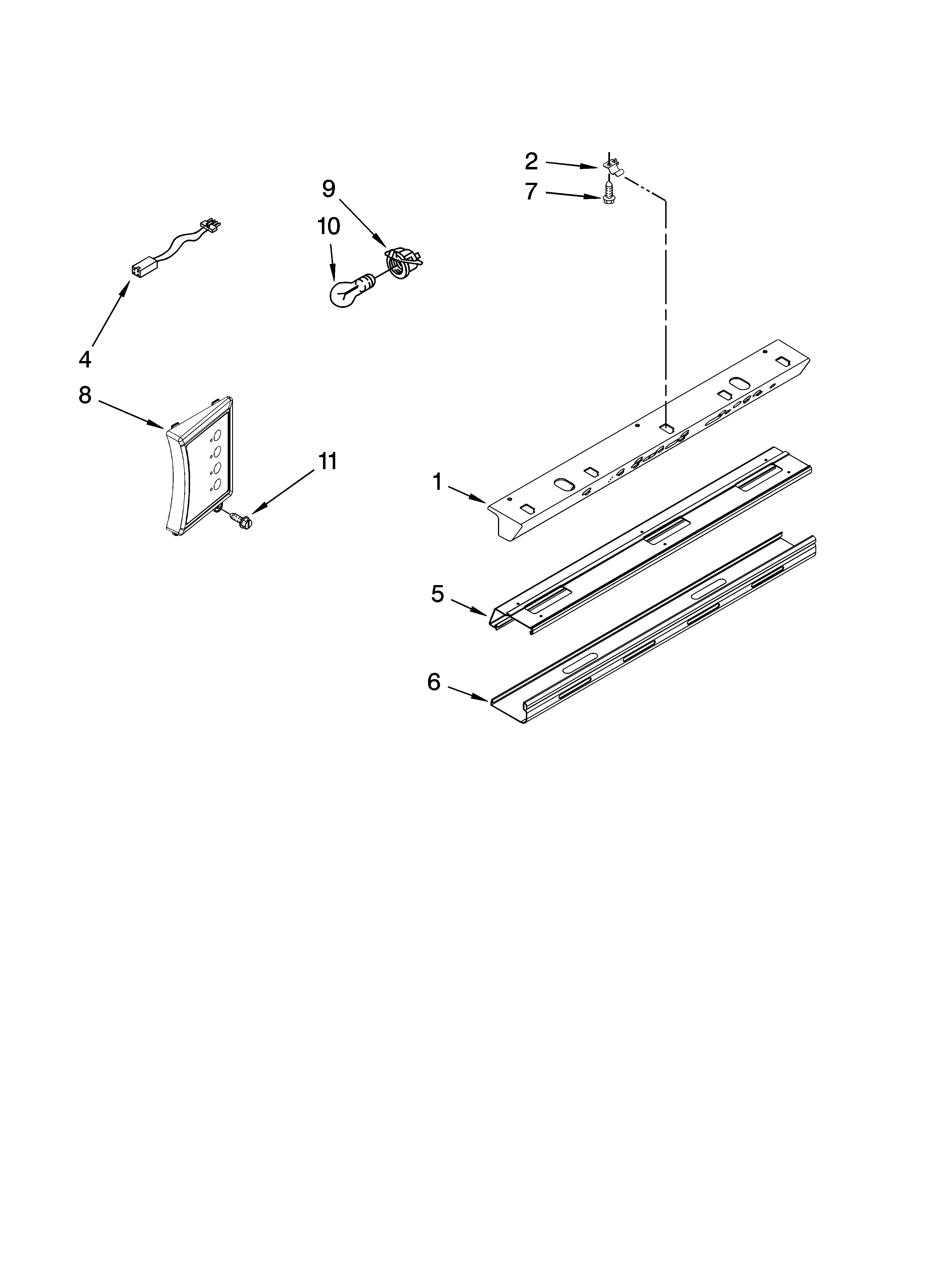 KitchenAid KSSP42QTS00 control panel parts diagram