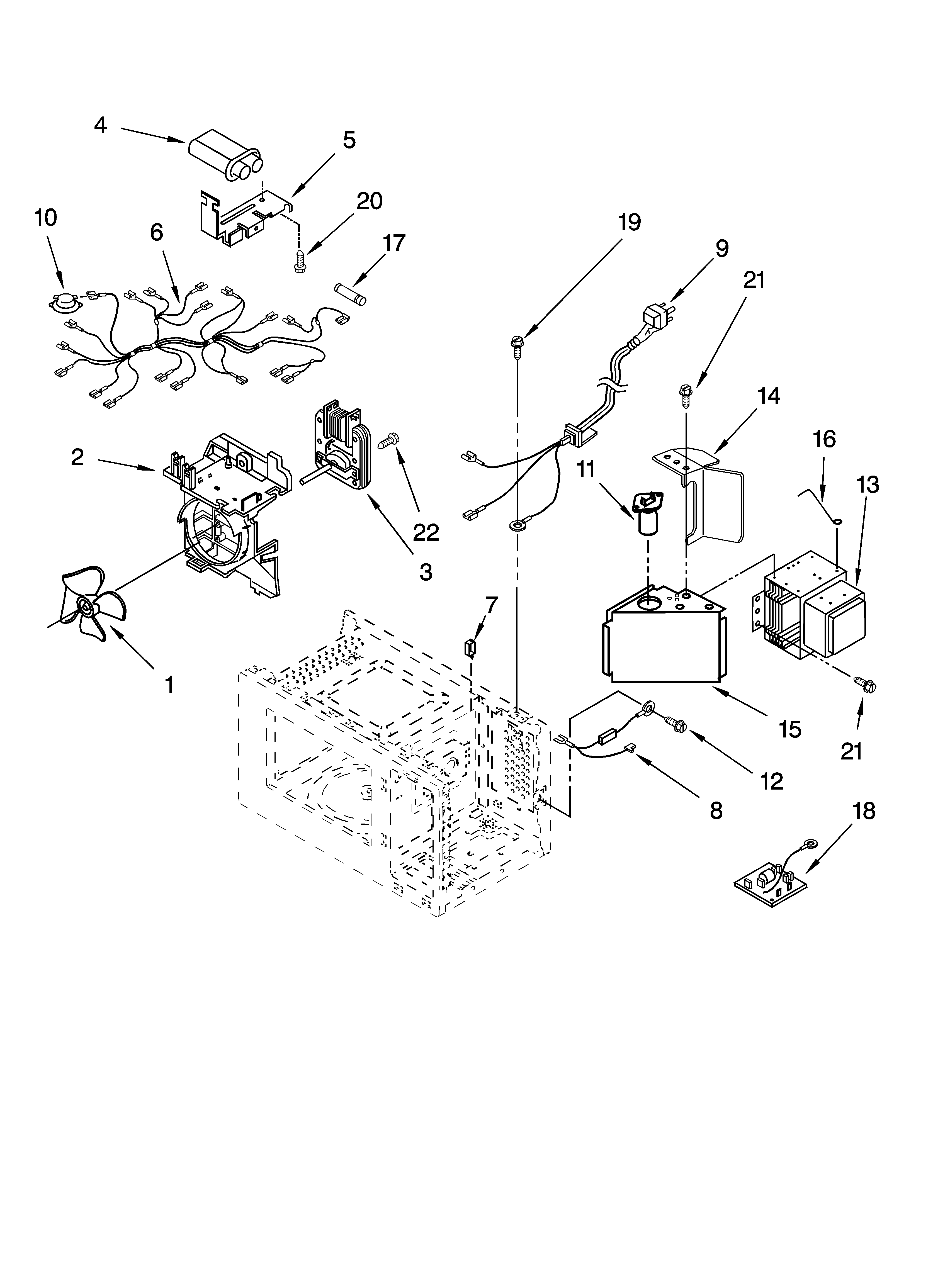 KitchenAid YKCMS1555SS0 oven interior parts diagram