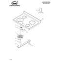 Roper FES355TB1 cooktop parts diagram