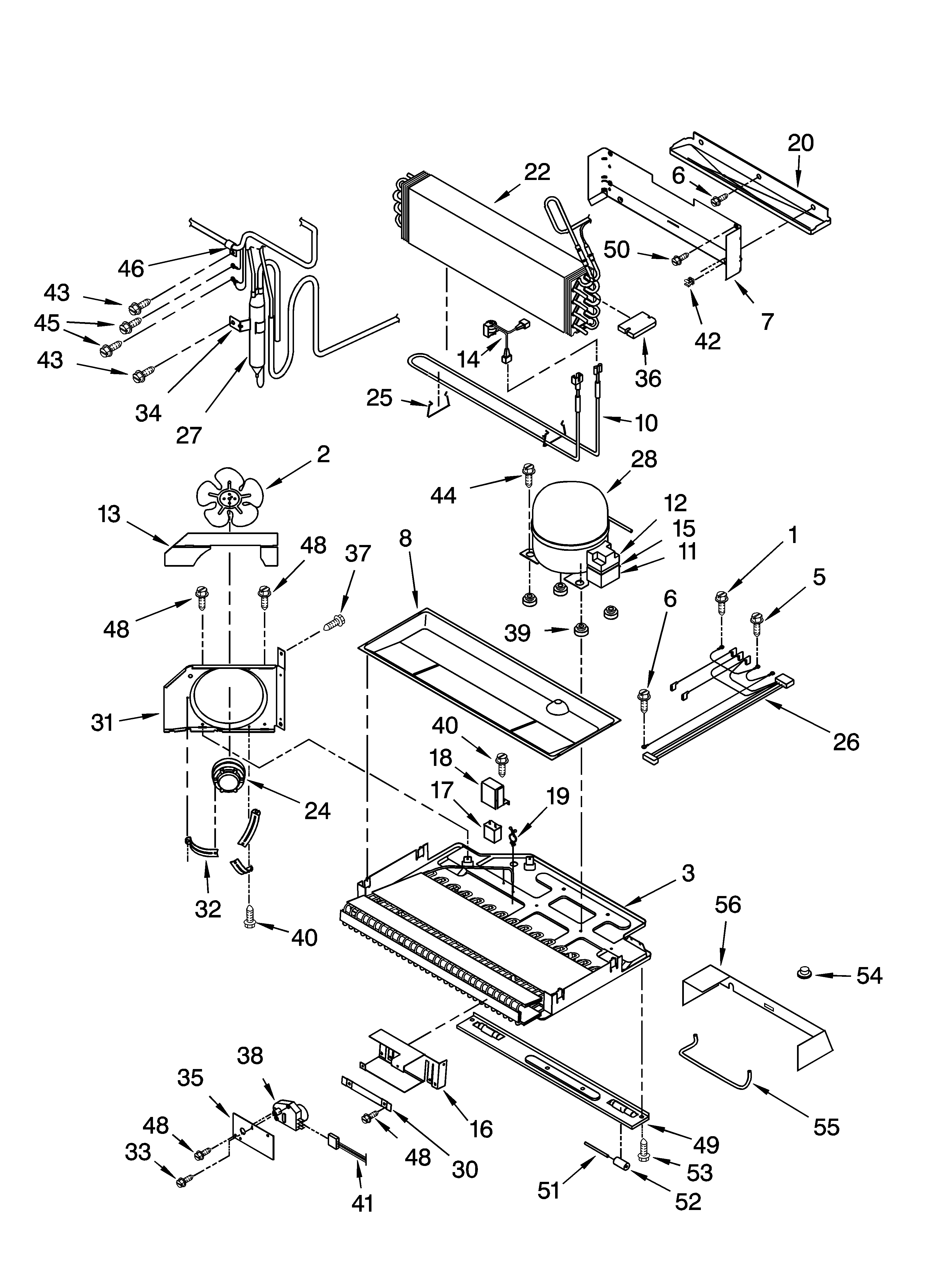 KitchenAid KBRS22KGWH13 unit parts diagram