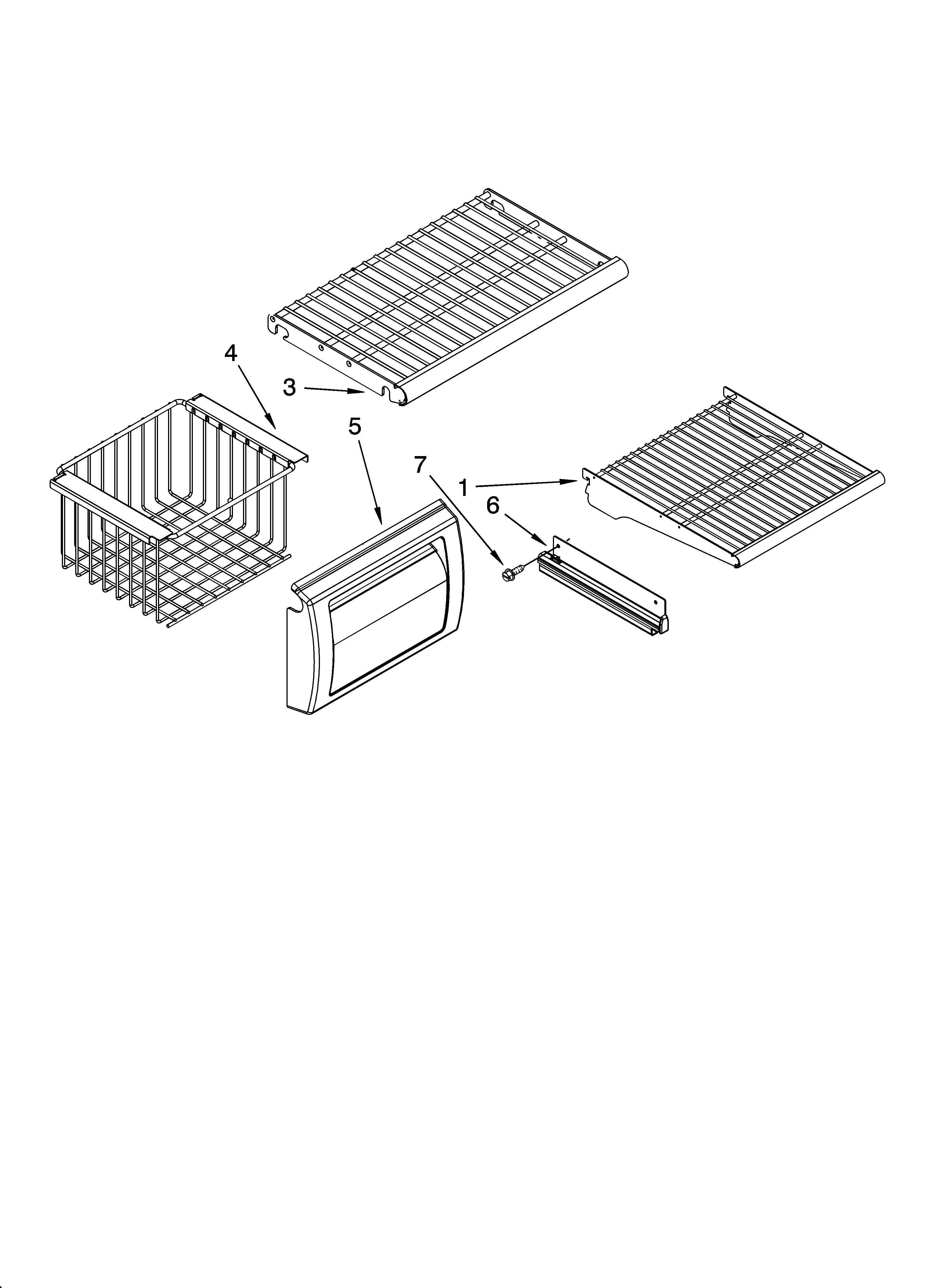 KitchenAid KSSP36QTS00 freezer shelf parts diagram