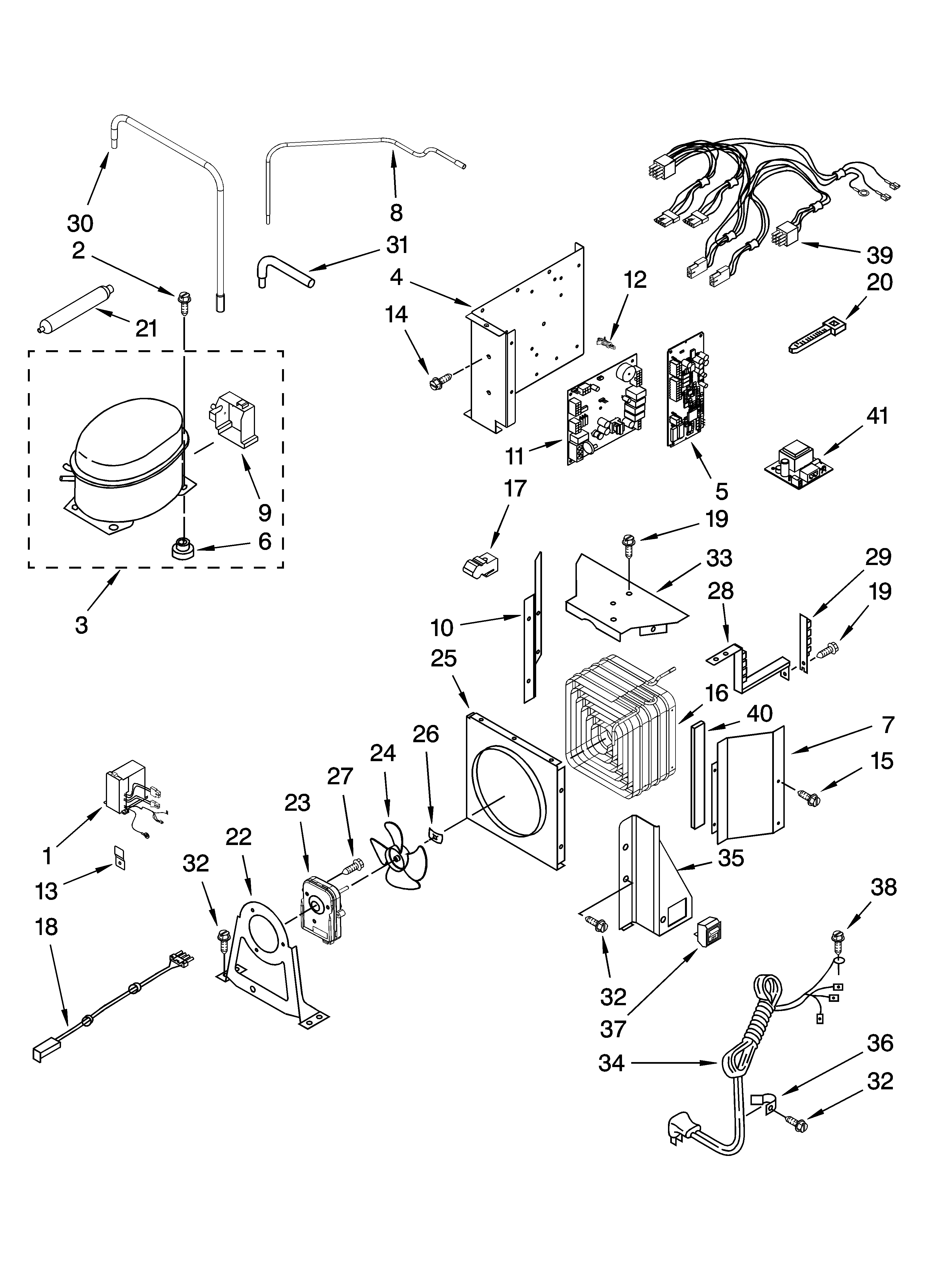 KitchenAid KSSC48QTS02 upper unit parts diagram