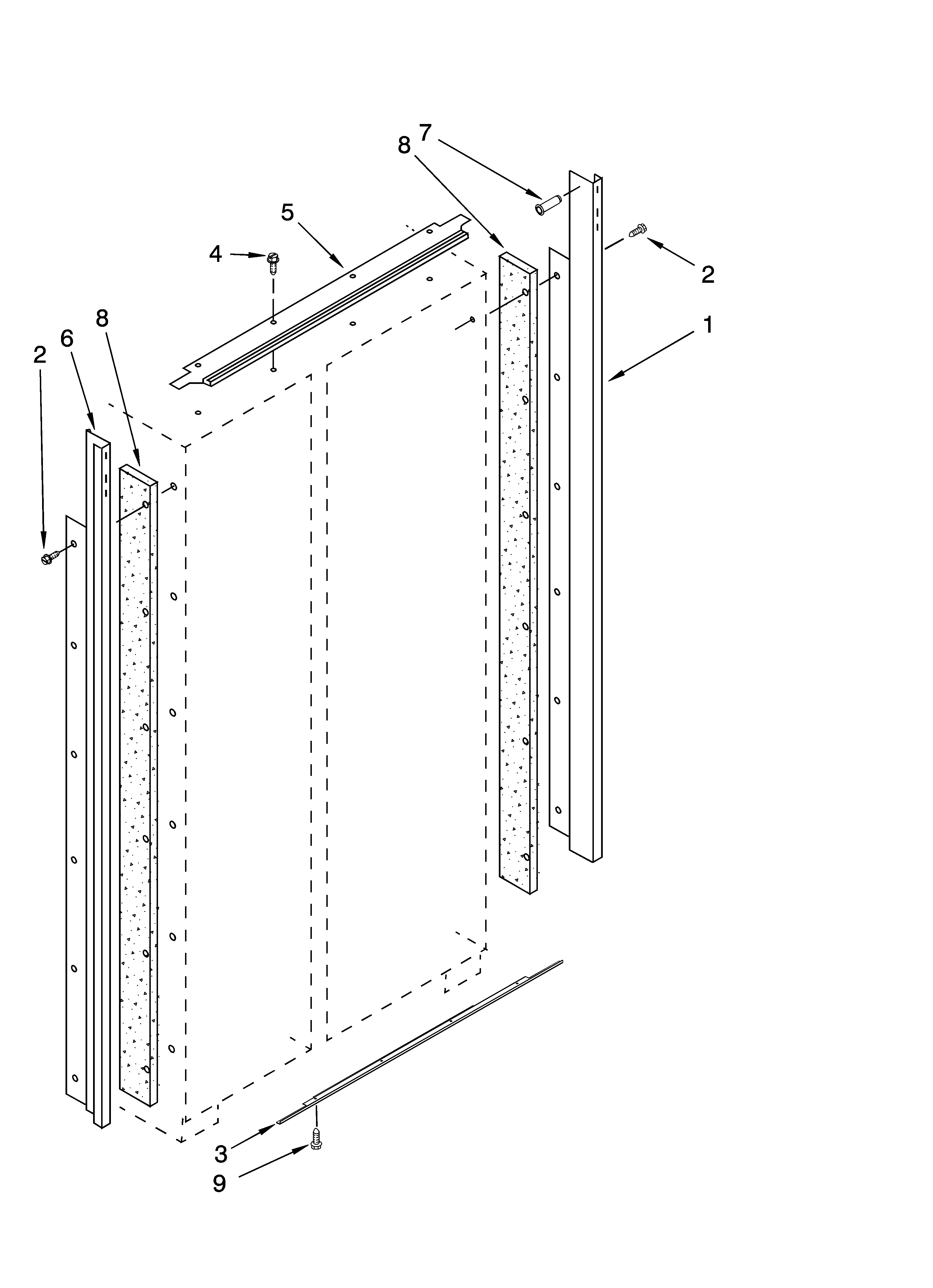 KitchenAid KSSS36FTX00 cabinet trim parts diagram