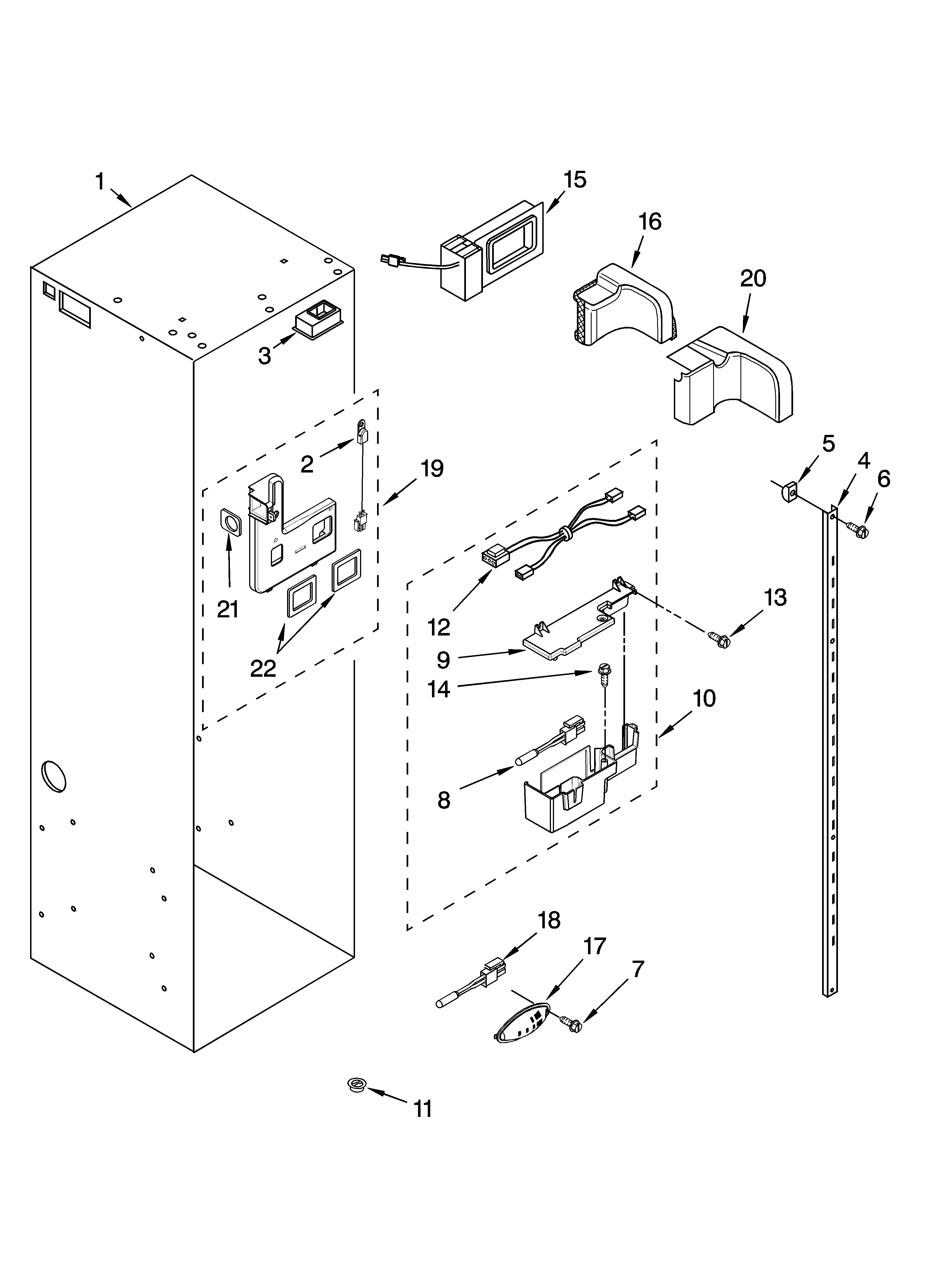 KitchenAid KSSS36FTX00 refrigerator liner parts diagram