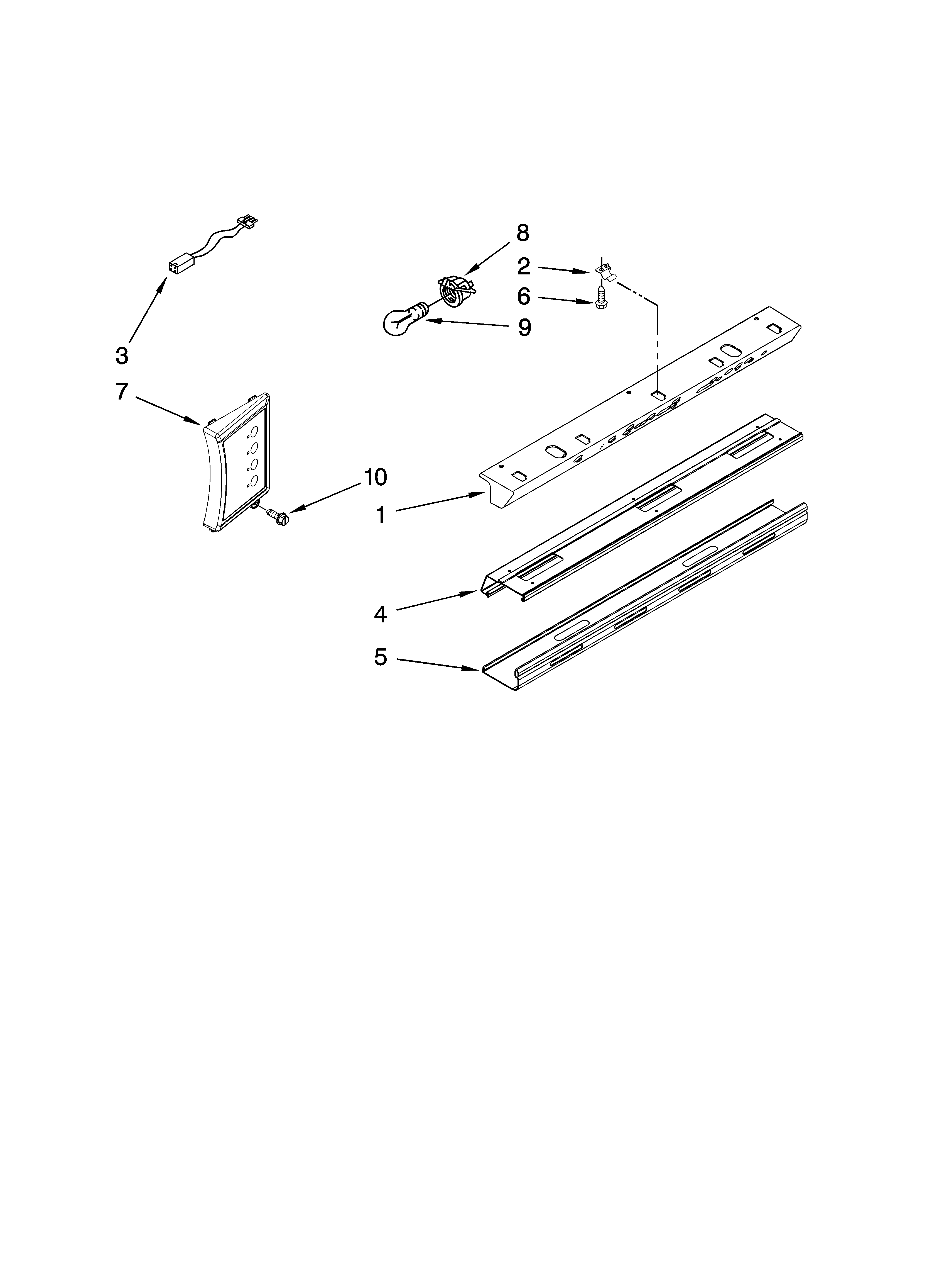 KitchenAid KSSS42QTW00 control panel parts diagram