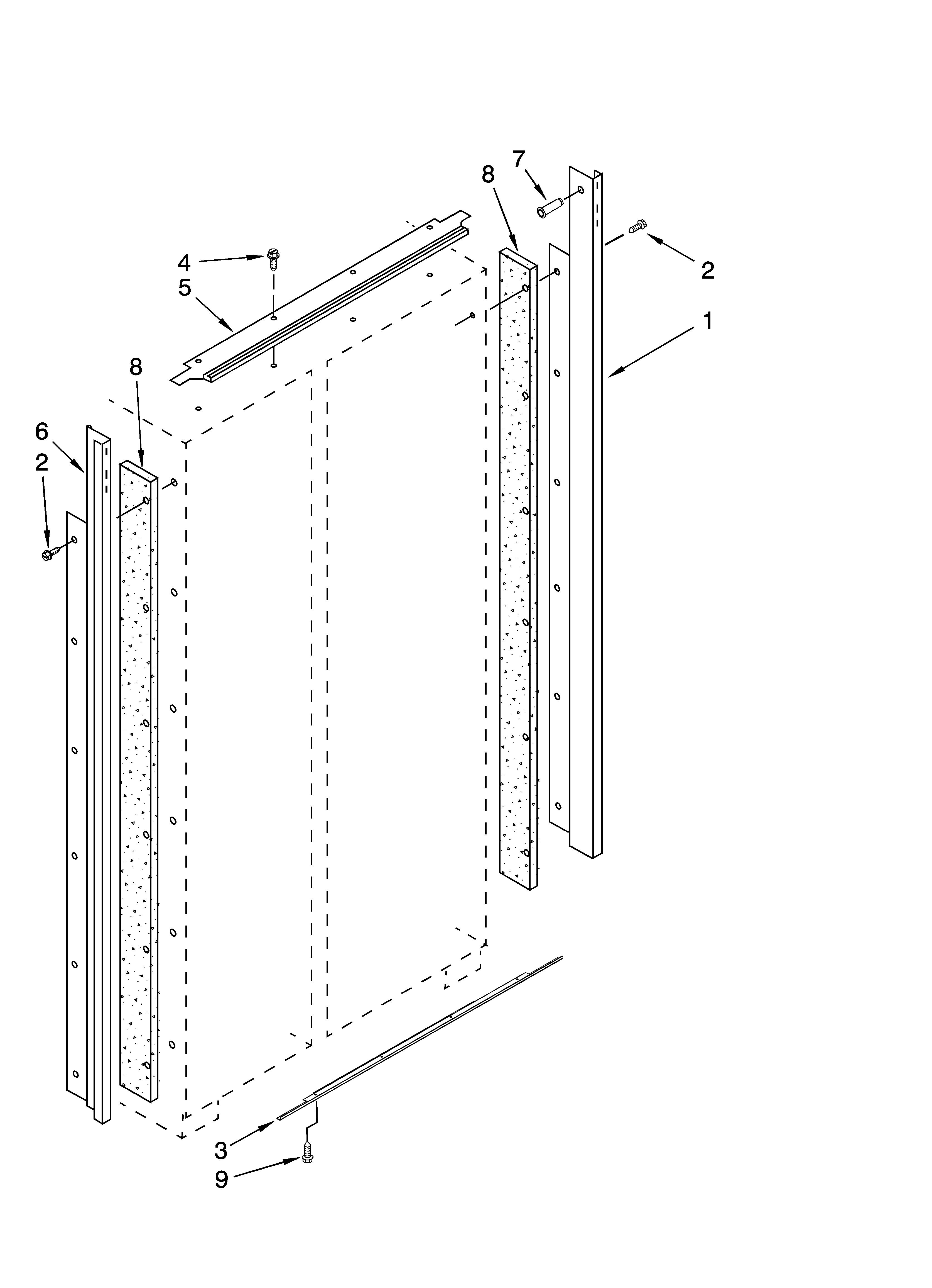 KitchenAid KSSS48FTX00 cabinet trim parts diagram