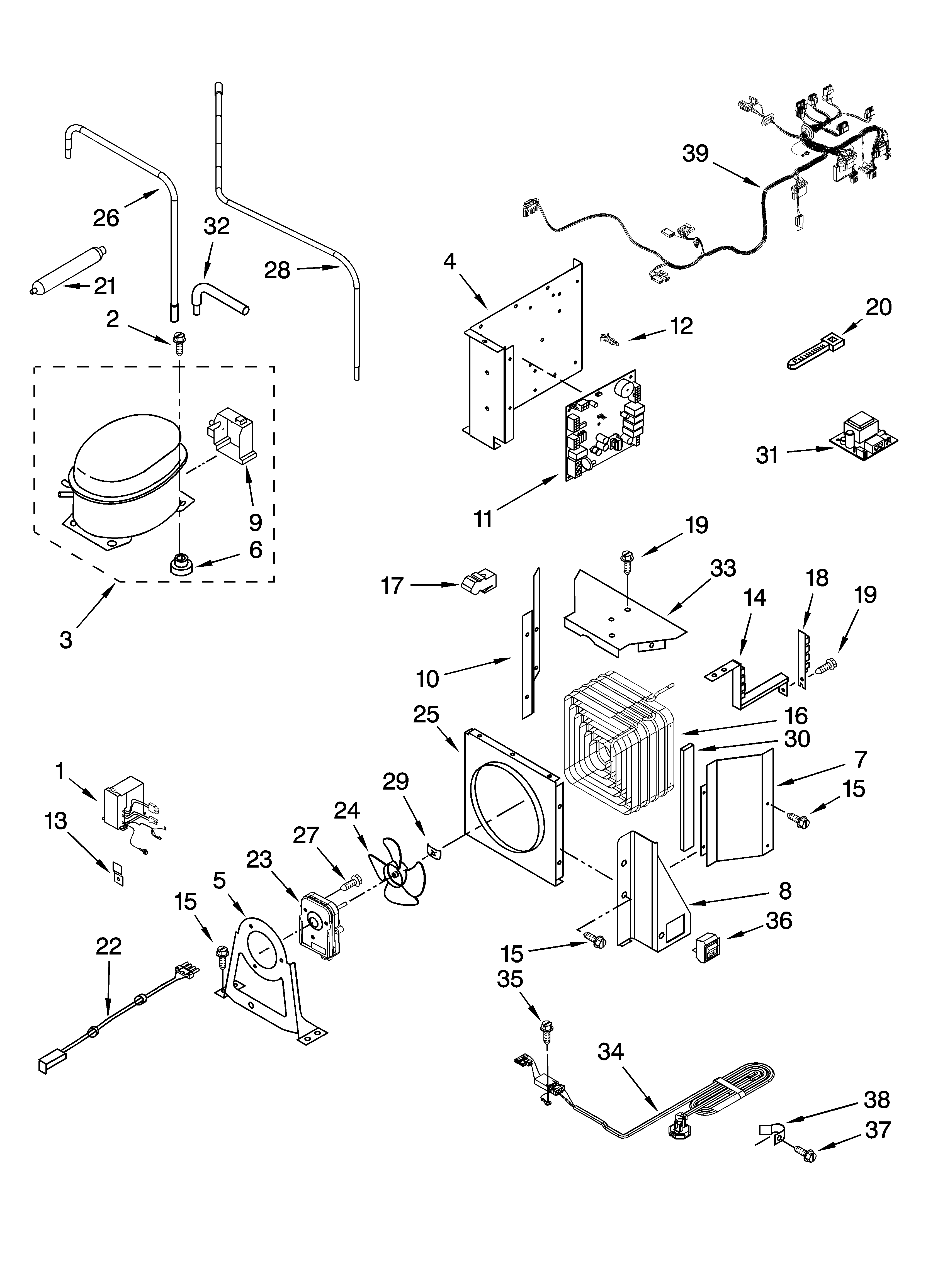 KitchenAid KSSS48FTX00 upper unit parts diagram