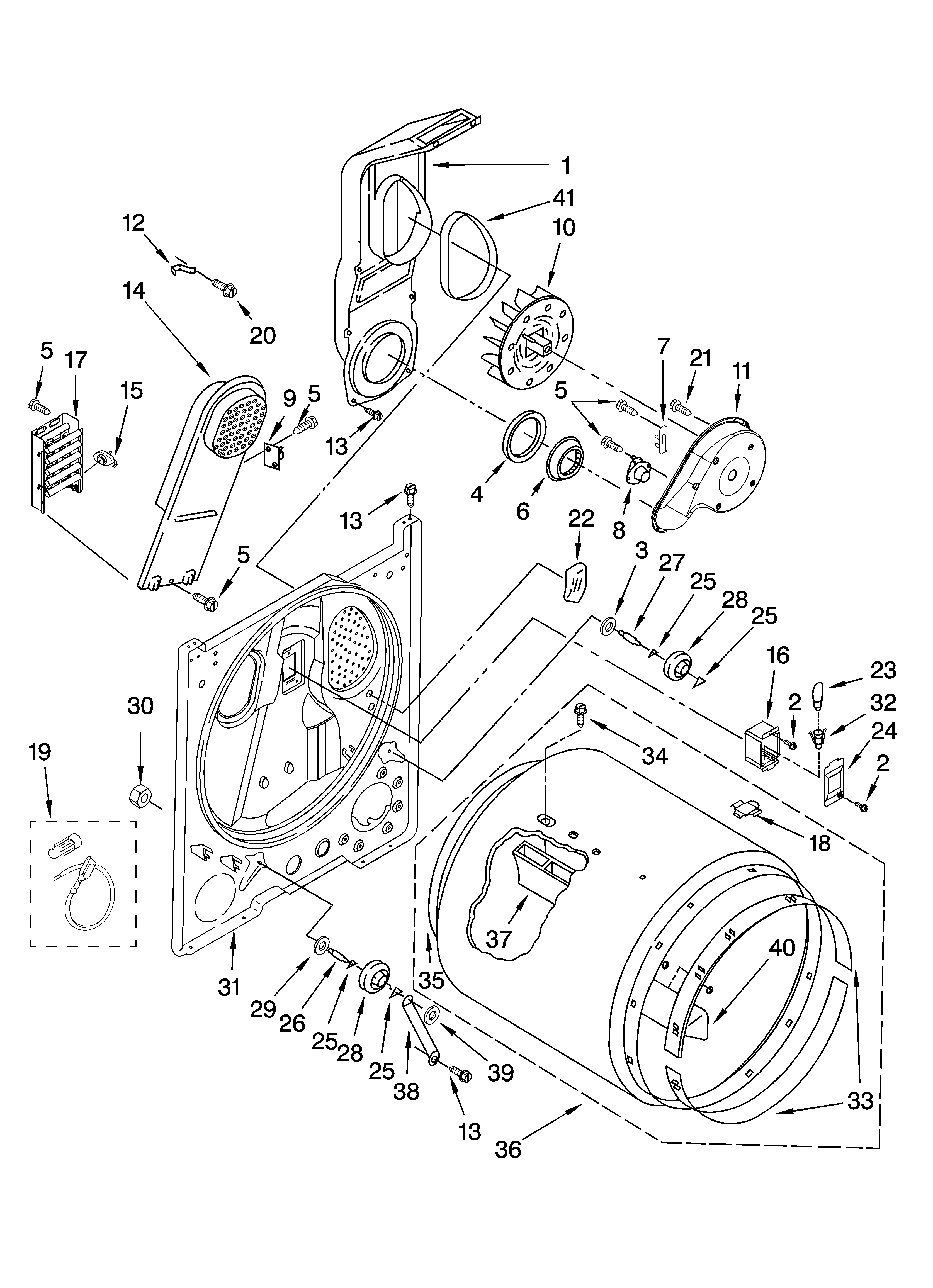 Maytag MED5721TQ0 bulkhead parts, optional parts (not included) diagram