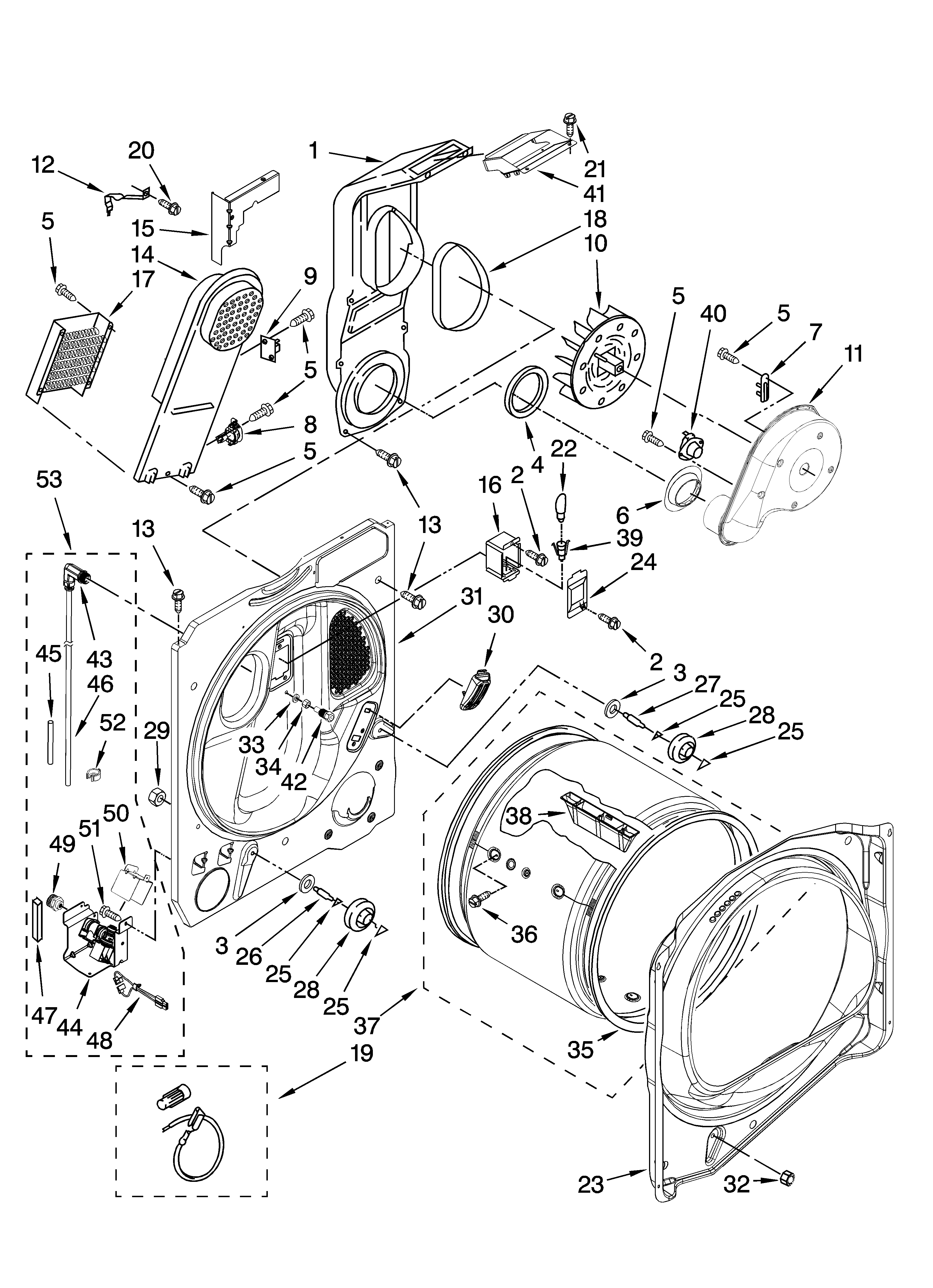 Maytag MED6600TQ0 bulkhead parts, optional parts (not included) diagram