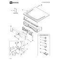 Maytag MEDZ600TK2 top and console parts diagram