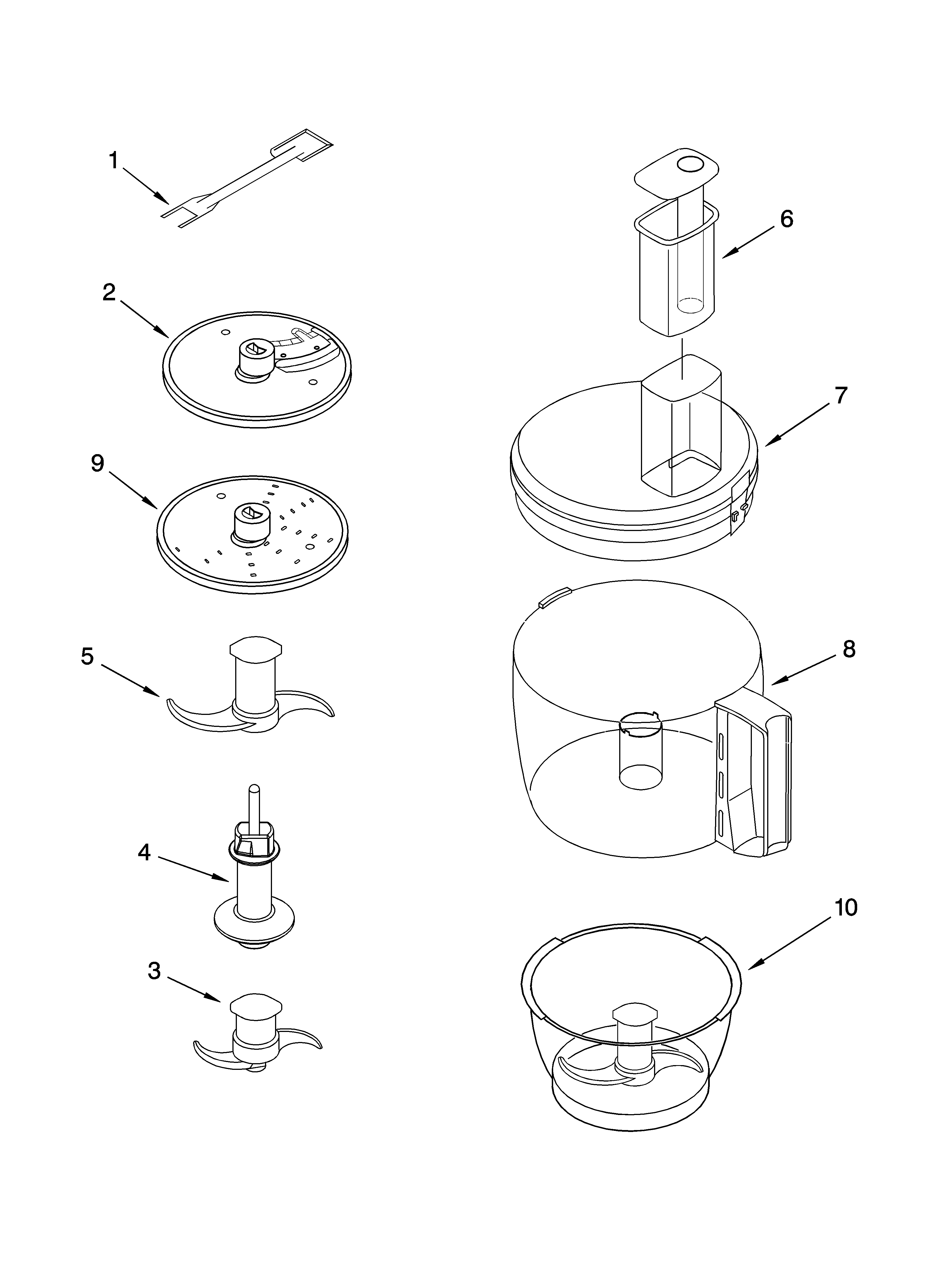 KitchenAid 4KFP750WH0 attachment parts diagram
