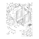 Whirlpool WED8410SW2 cabinet parts diagram