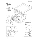 Whirlpool WED9400ST0 top and console parts diagram