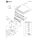 Maytag YMEDZ600TB2 top and console parts diagram