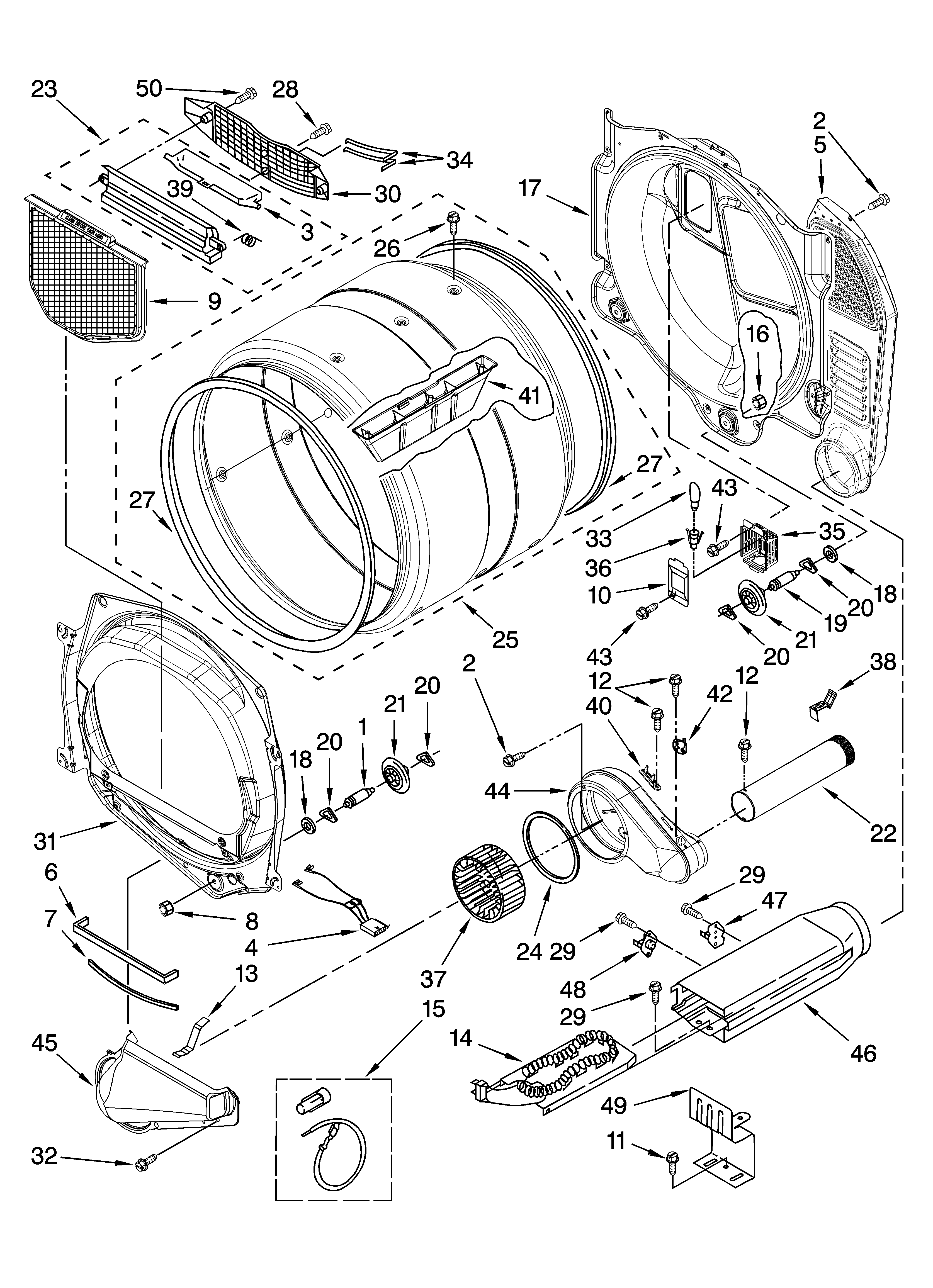 Maytag YMEDZ600TK2 bulkhead parts diagram