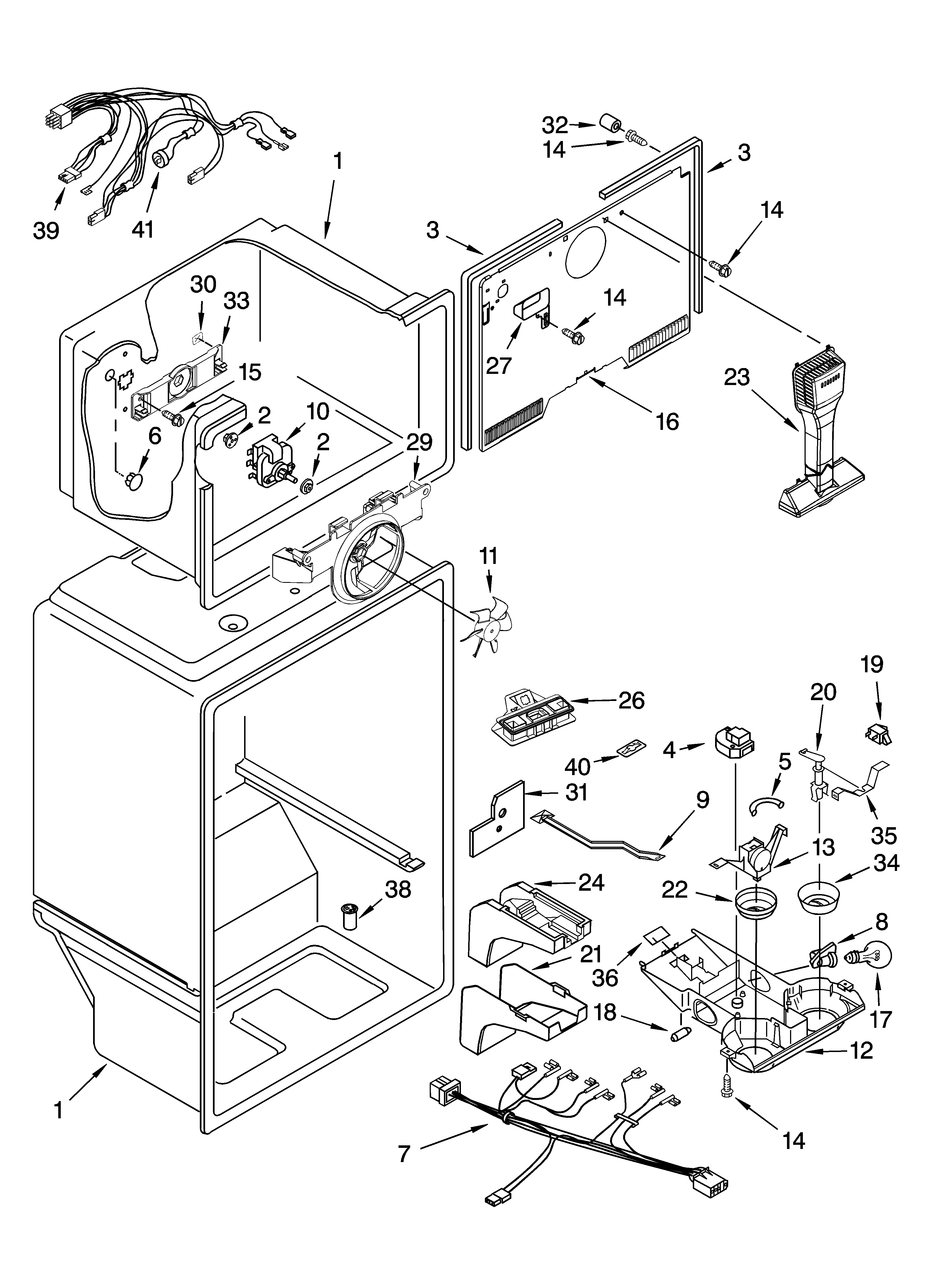 Whirlpool ET1LFKXKS08 liner parts diagram