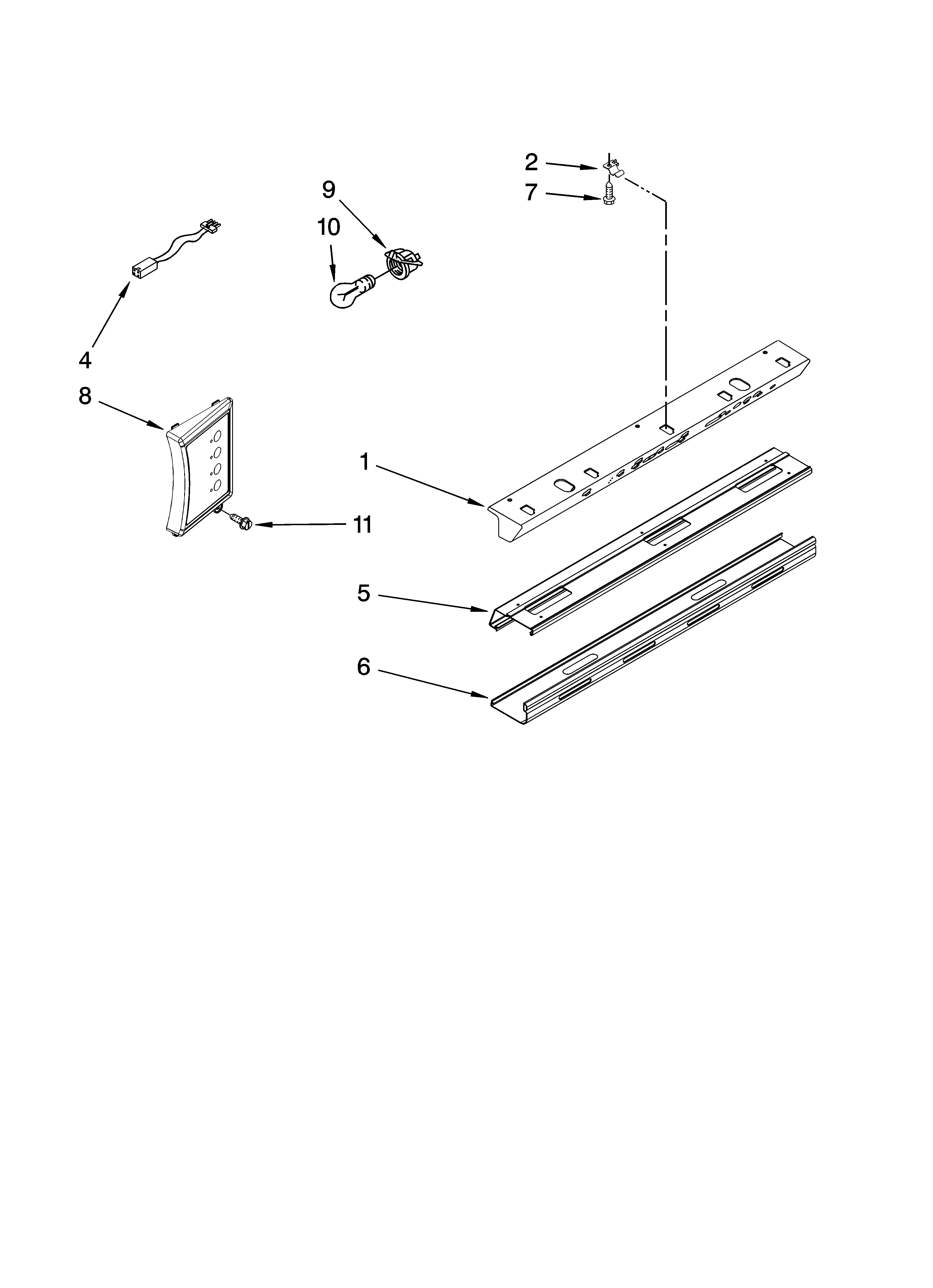 KitchenAid KSSC48QTS00 control panel parts diagram