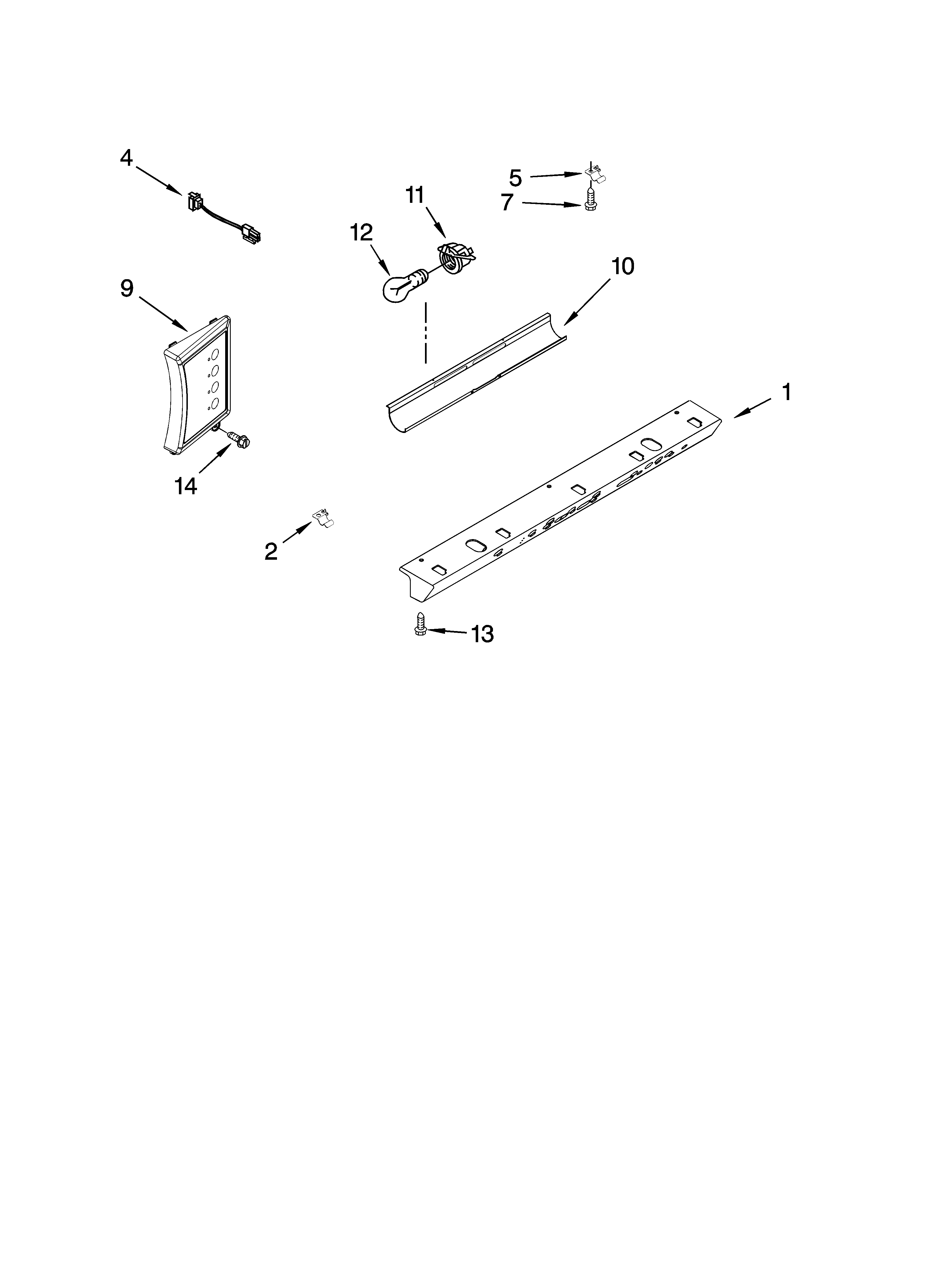 KitchenAid KSSO36FTX00 control panel parts diagram