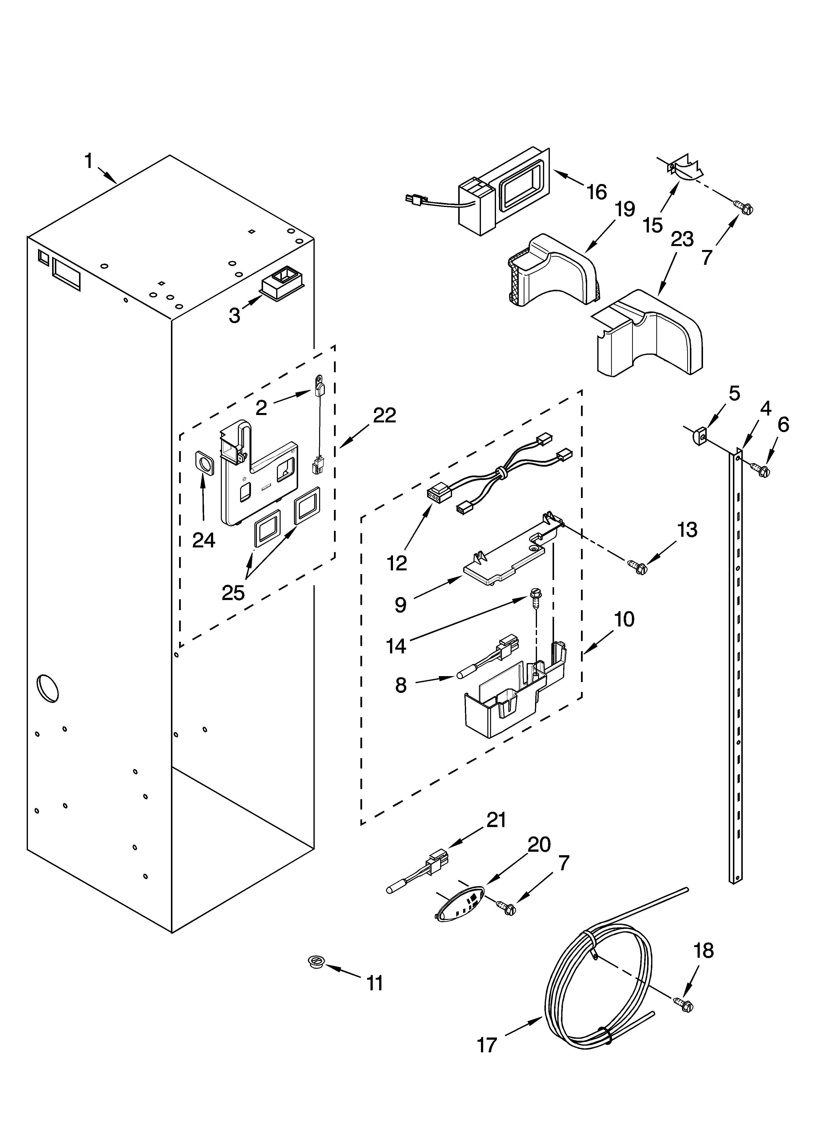 KitchenAid KSSO36QTX02 refrigerator liner parts diagram