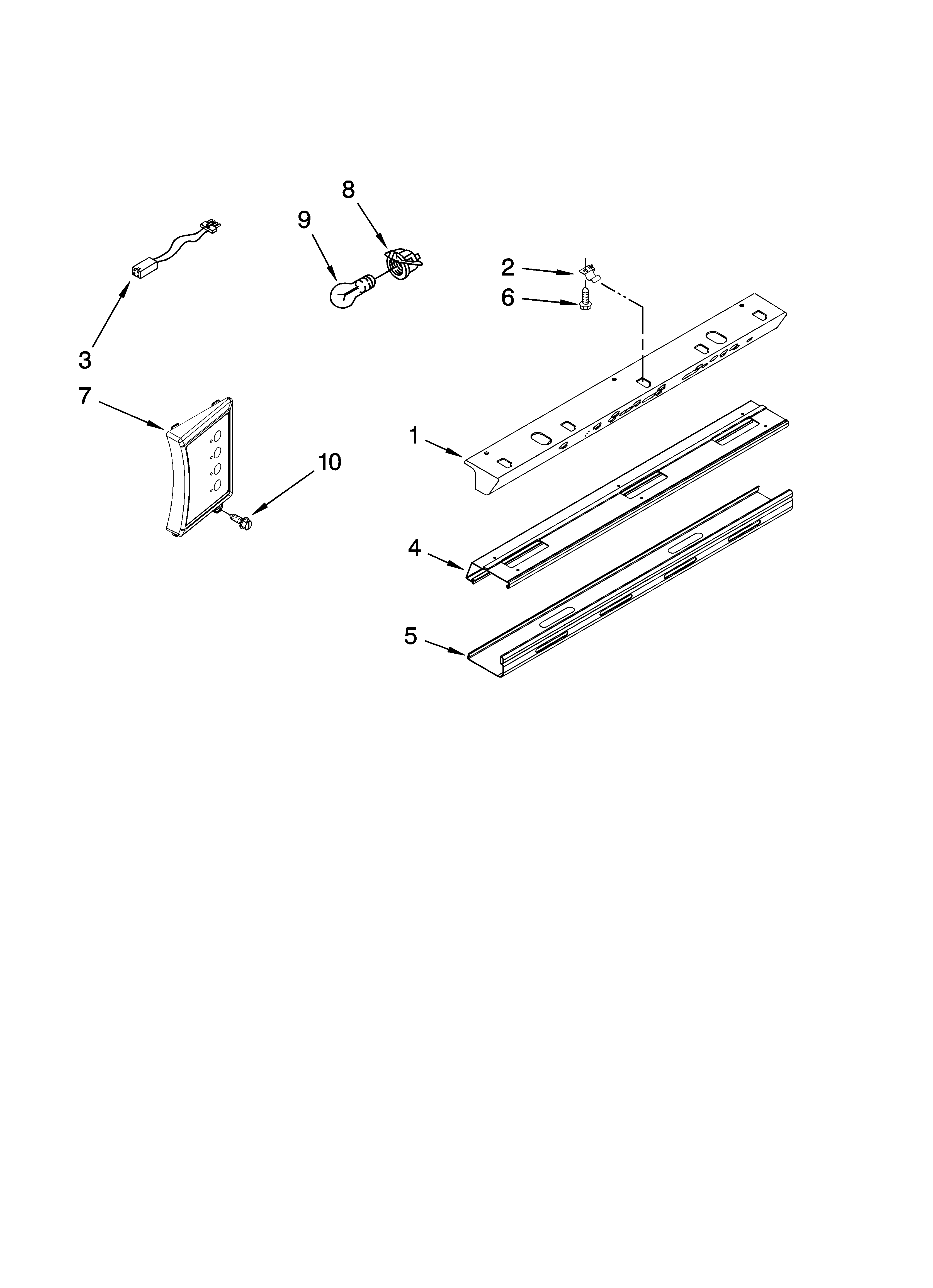 KitchenAid KSSO36QTX02 control panel parts diagram
