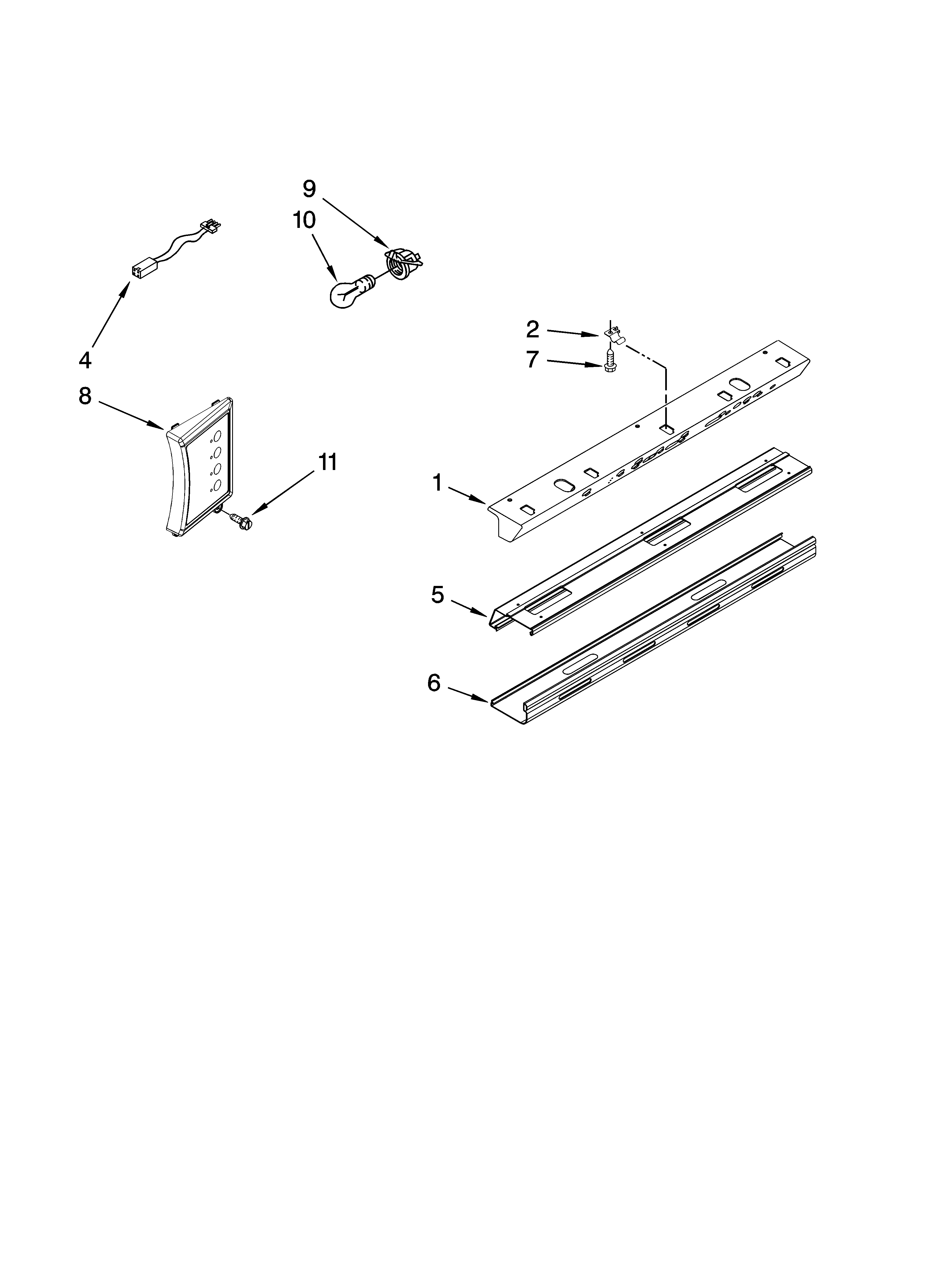 KitchenAid KSSO42QTB02 control panel parts diagram