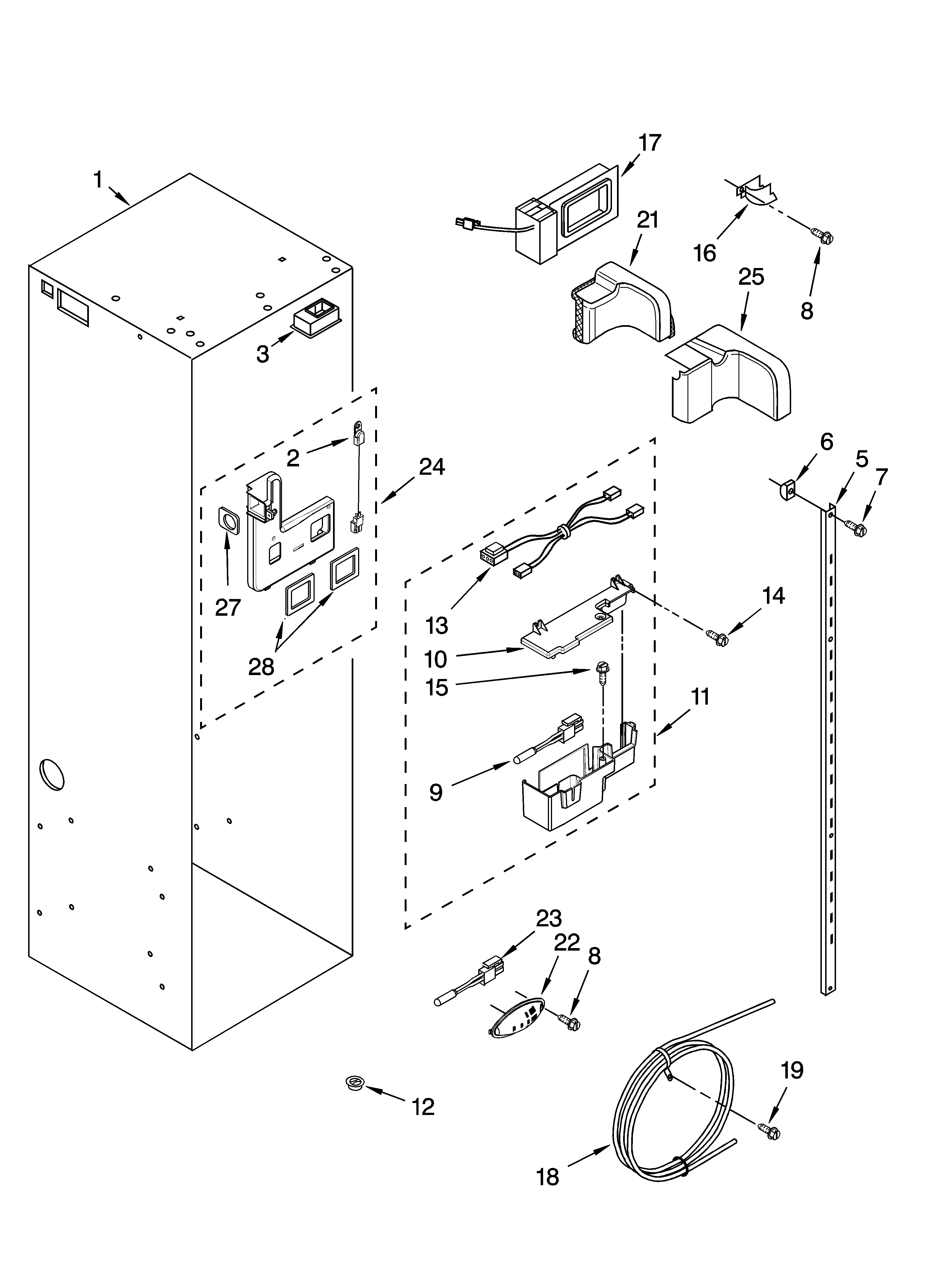 KitchenAid KSSP36QTS02 refrigerator liner parts diagram