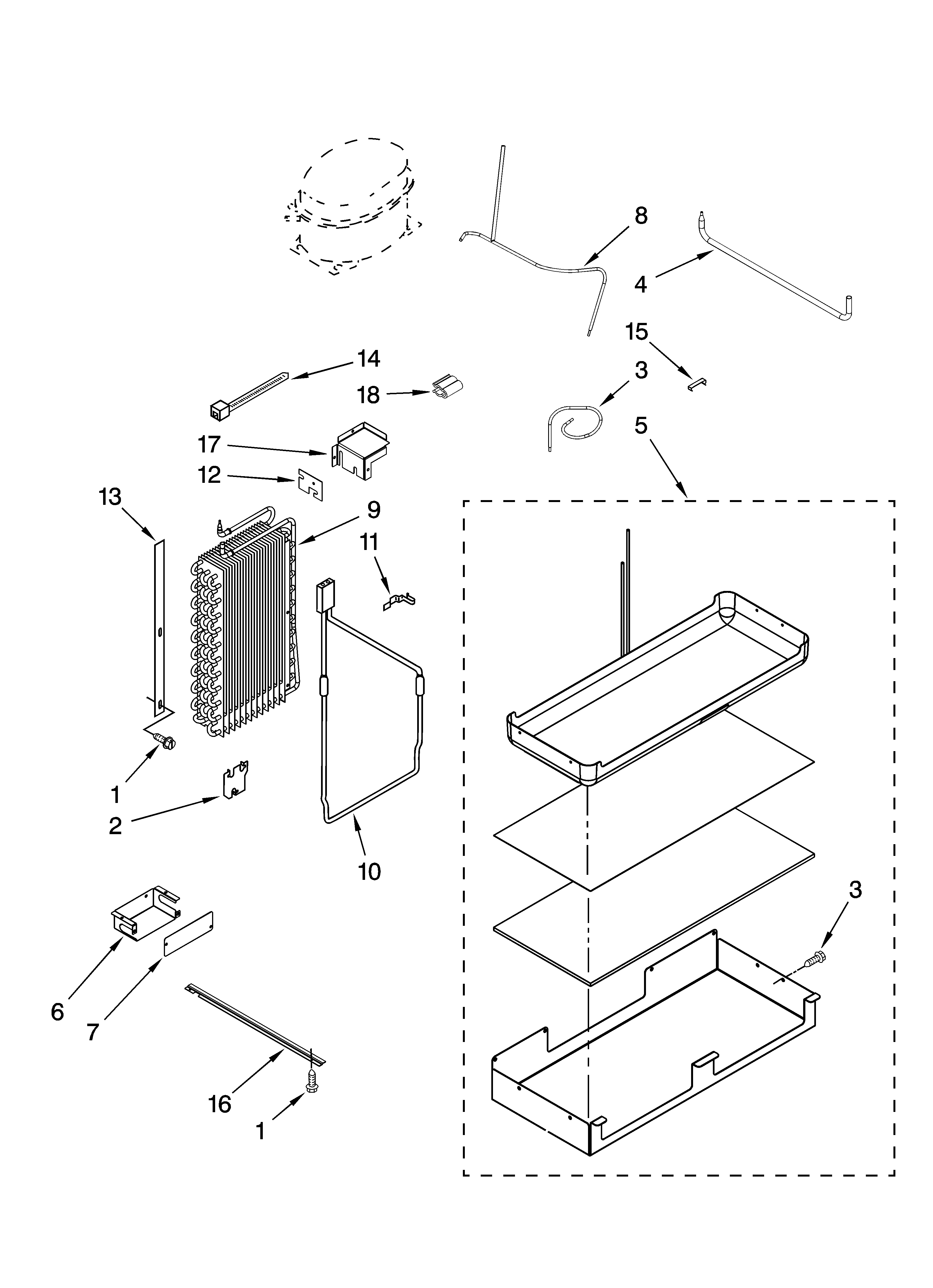 KitchenAid KSSS42FTX02 lower unit and tube parts diagram