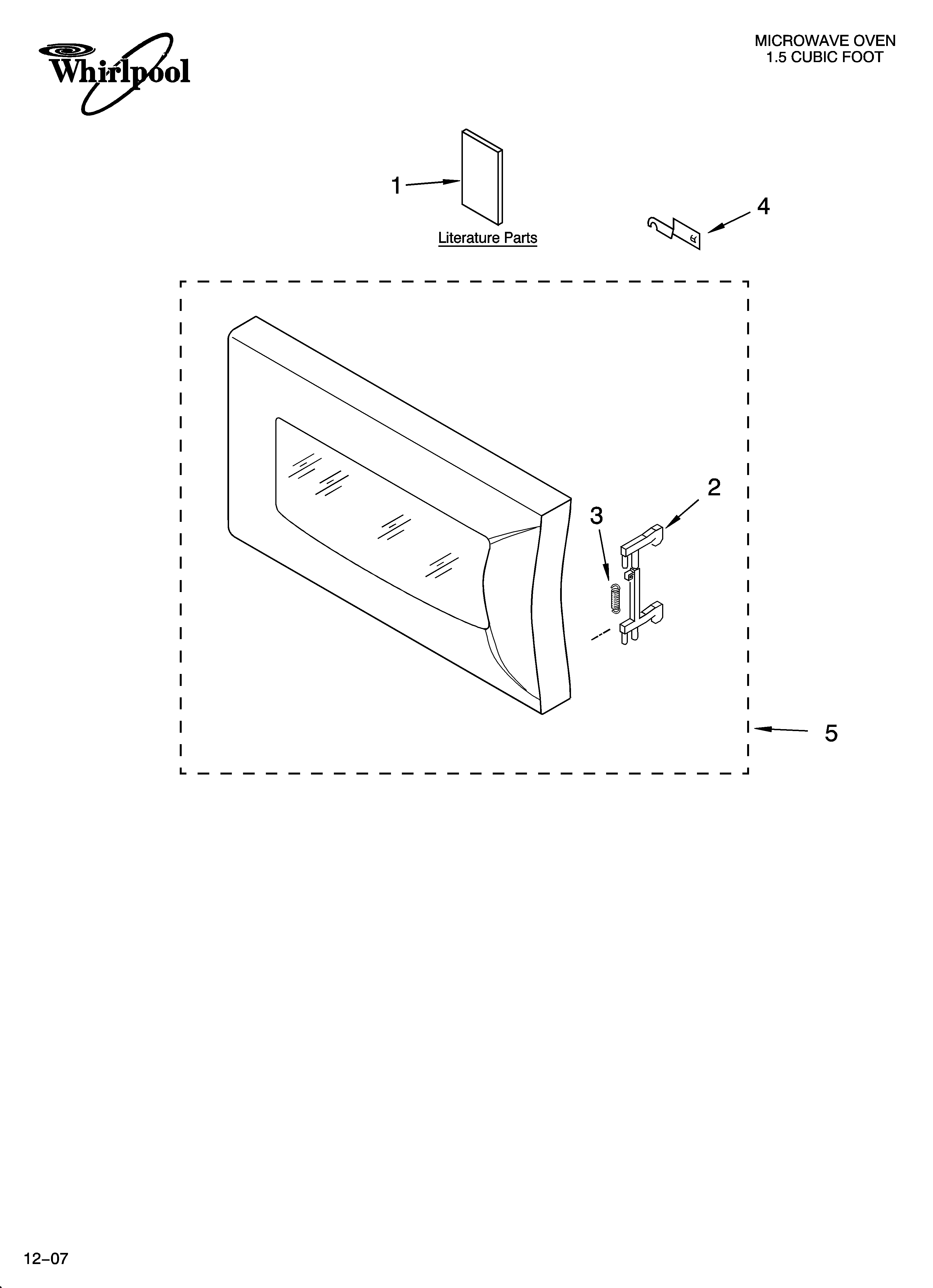 Whirlpool MT4155SPB3 door parts diagram
