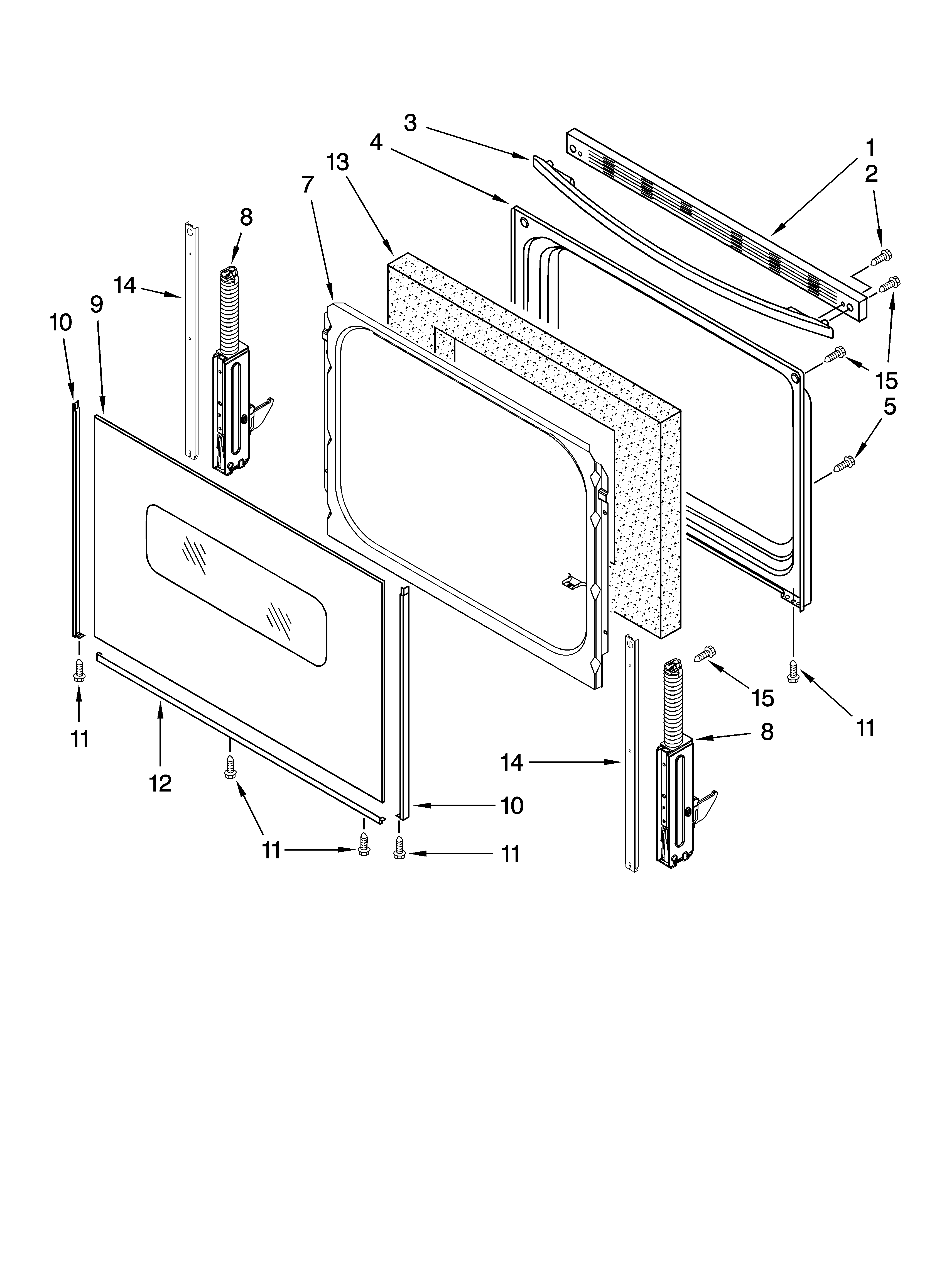 Whirlpool RF260BXSW2 door parts, optional parts (not included) diagram