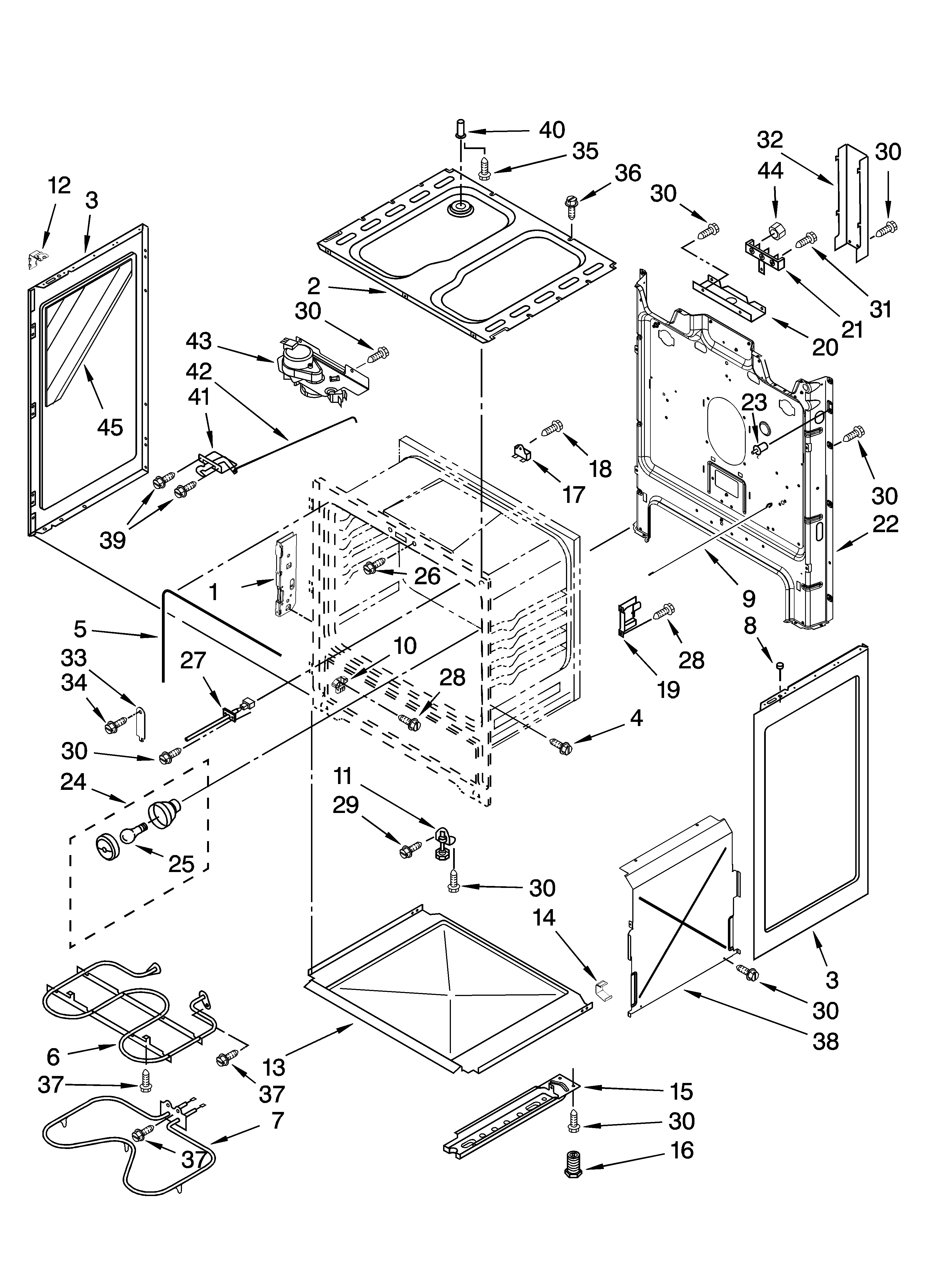 Whirlpool RF263LXTQ2 chassis parts diagram