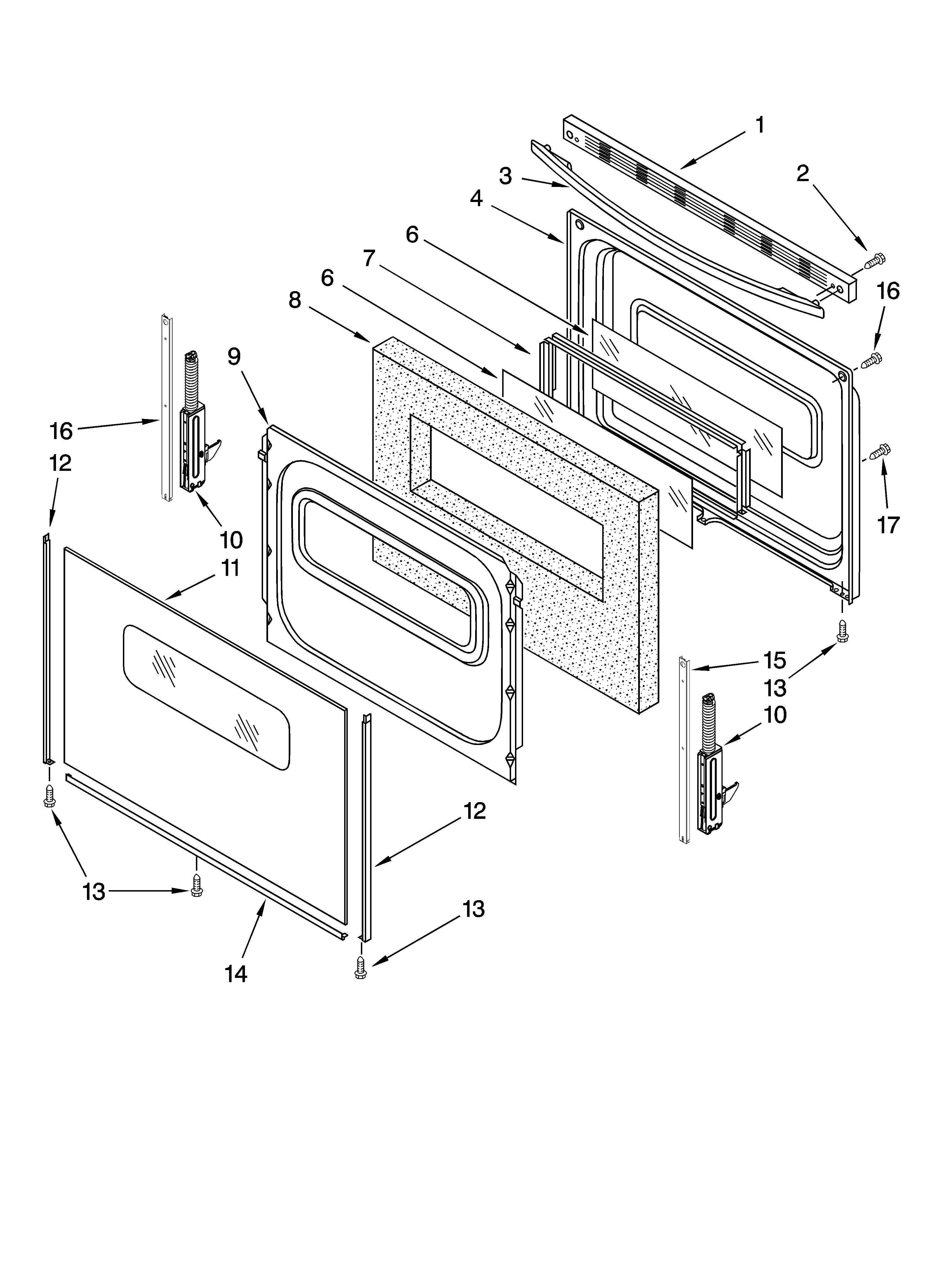 Estate TGS325MQ6 door parts diagram