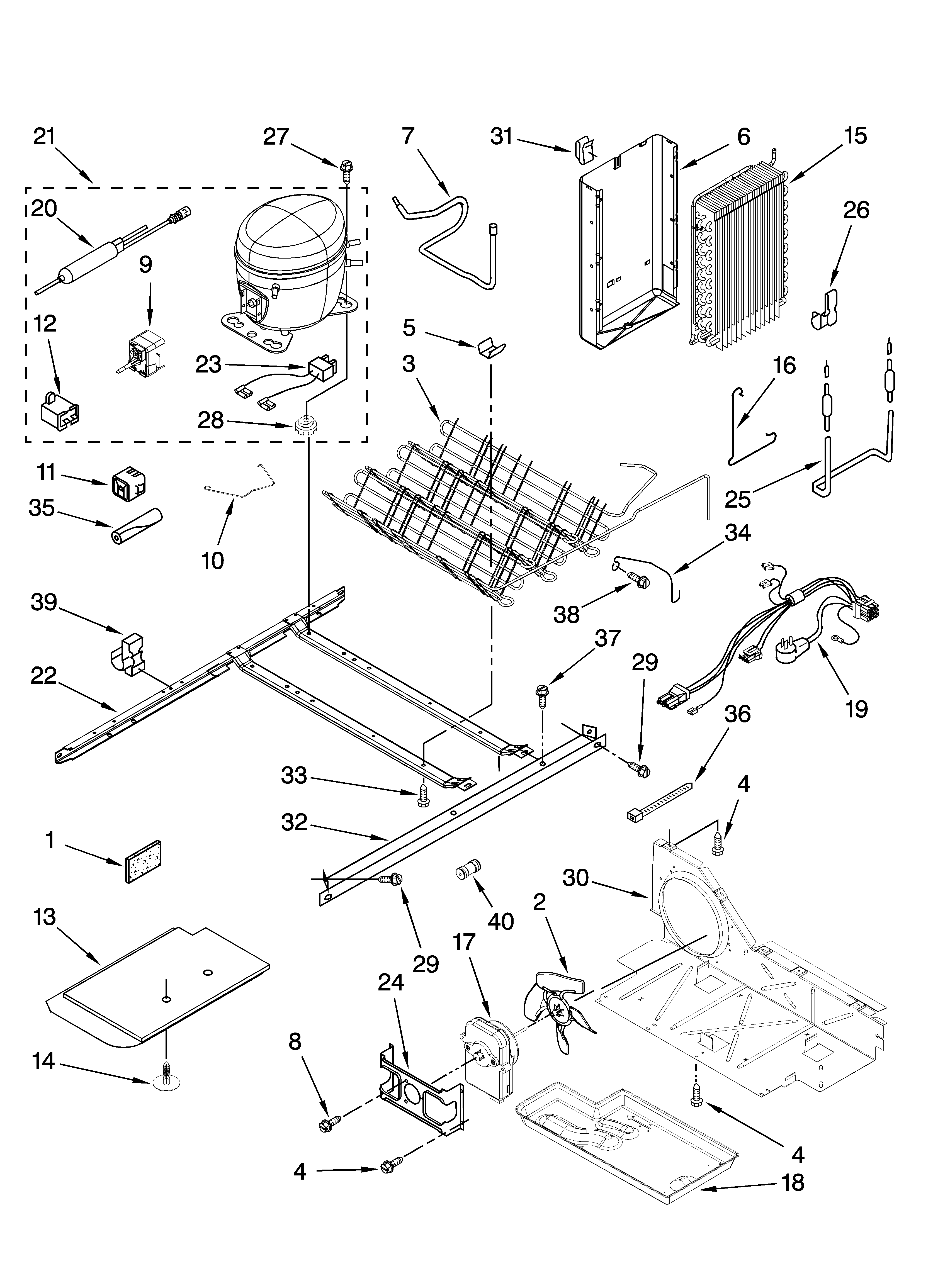 KitchenAid KSRS25RVWH00 unit parts diagram