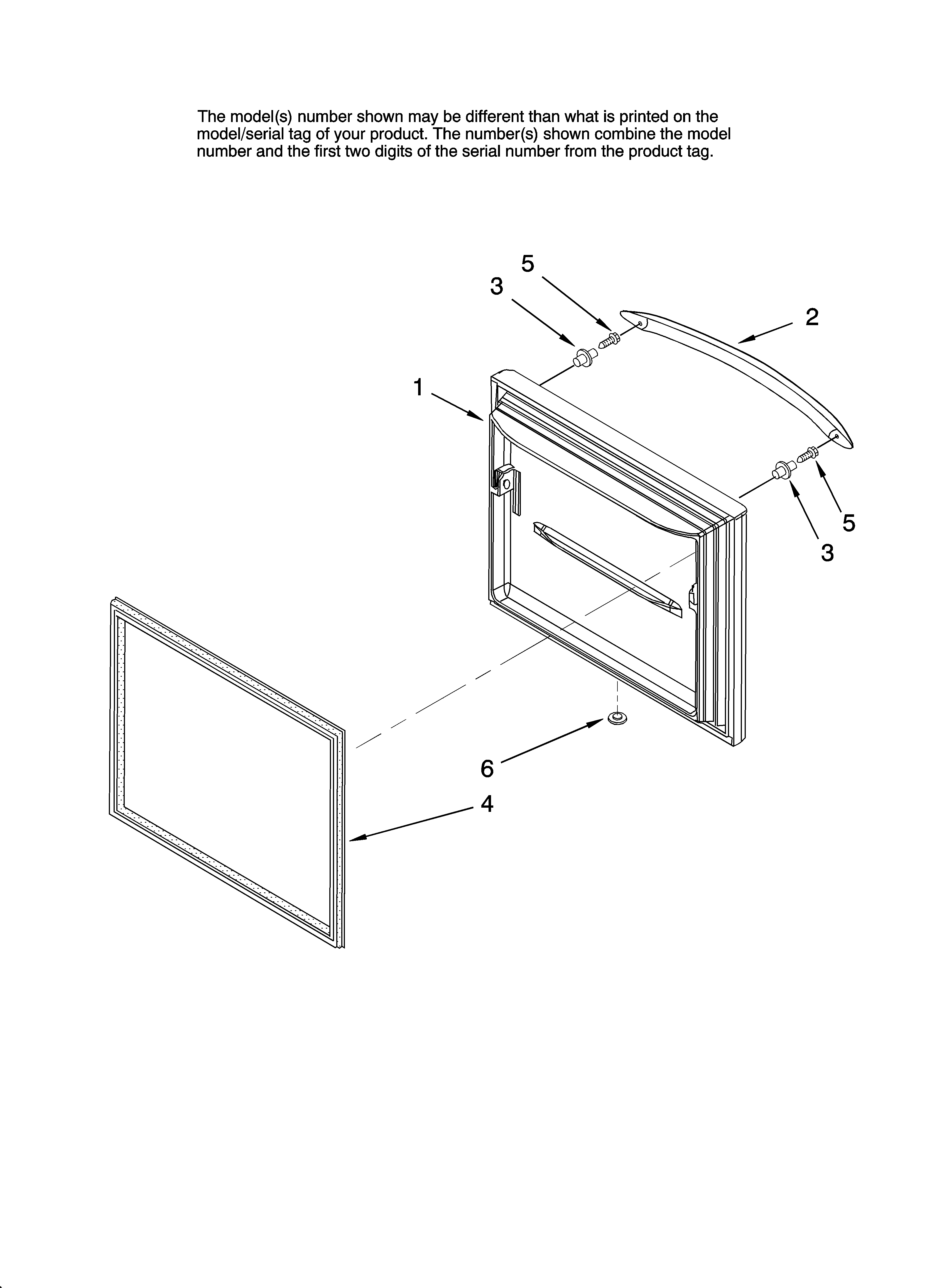 KitchenAid KBRS22ETSS11 freezer door parts diagram