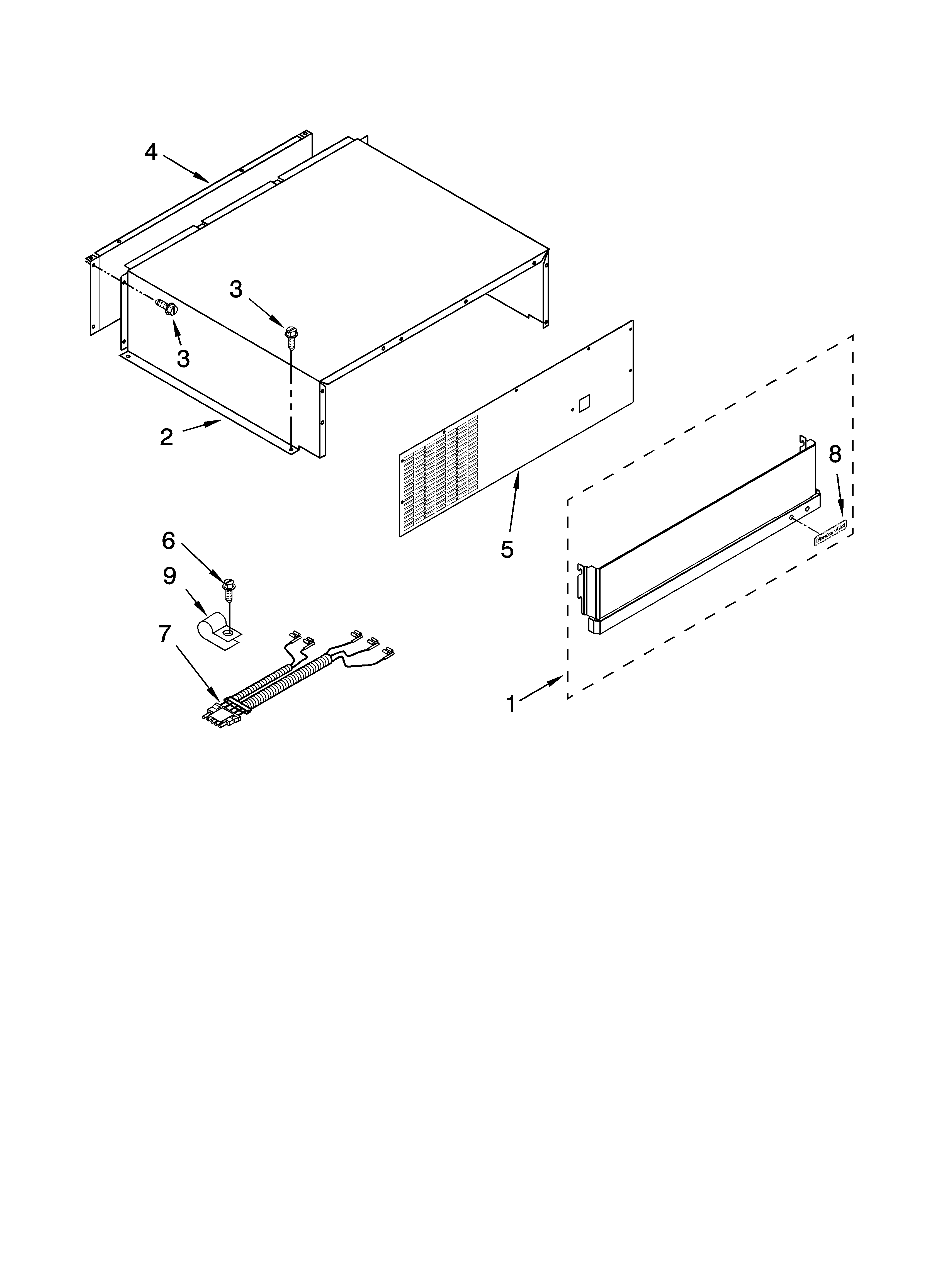 Jenn-Air JS42PPDUDB00 top grille and unit cover parts diagram
