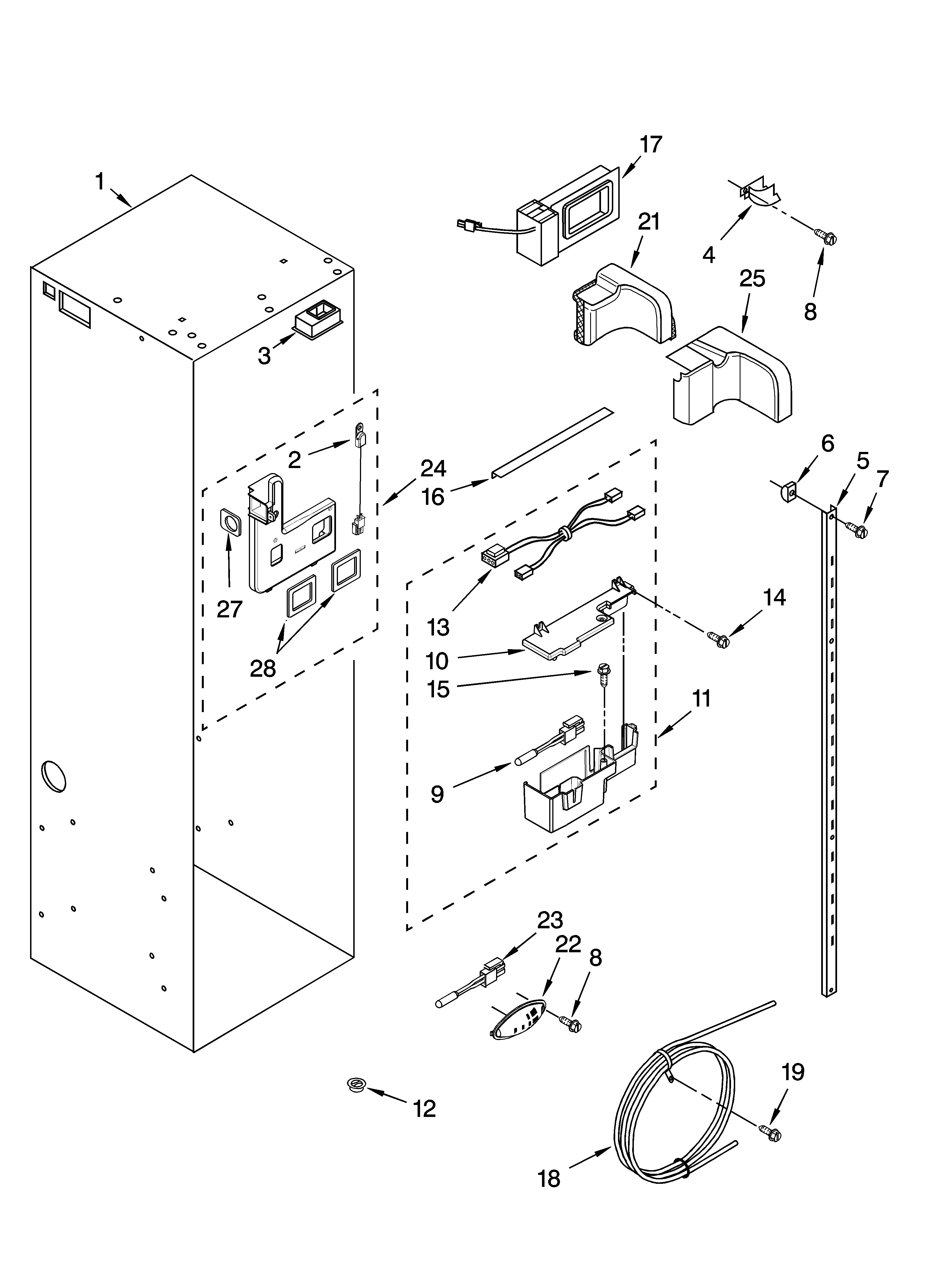 Jenn-Air JS42CXDBDB00 refrigerator liner parts diagram