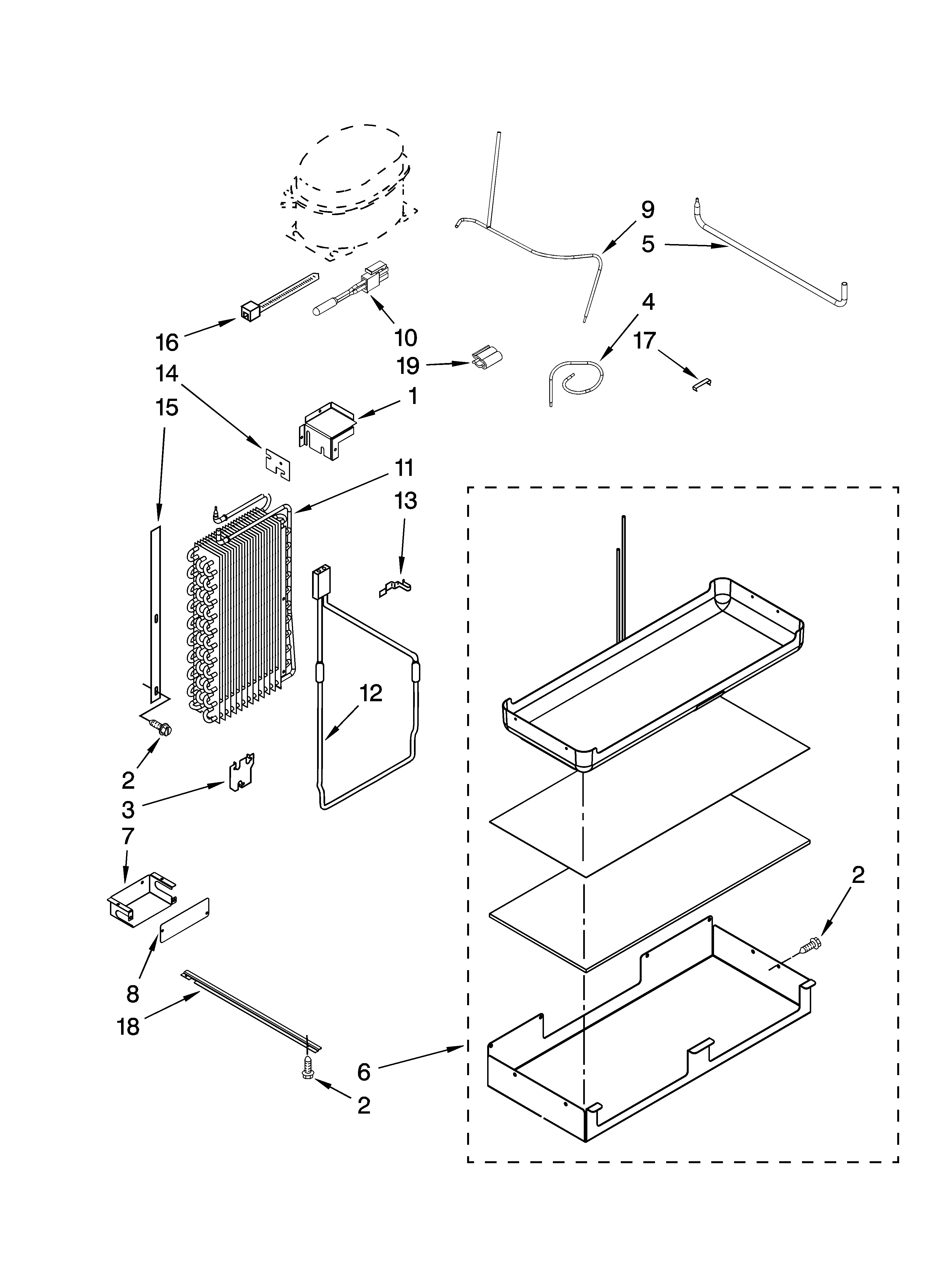 Jenn-Air JS42CXDBDB00 lower unit and tube parts diagram