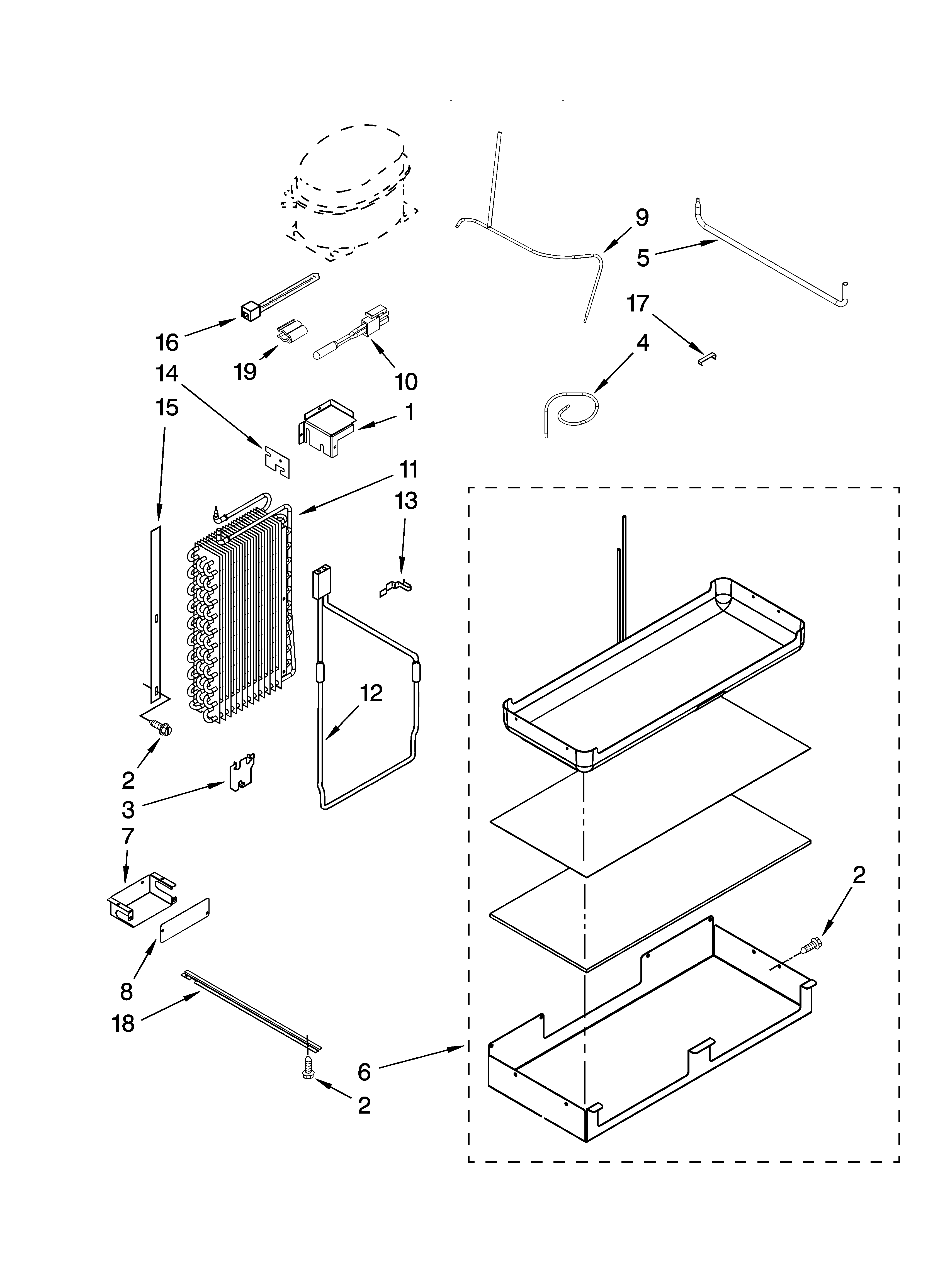 Jenn-Air JS48SEDUDB00 lower unit and tube parts diagram