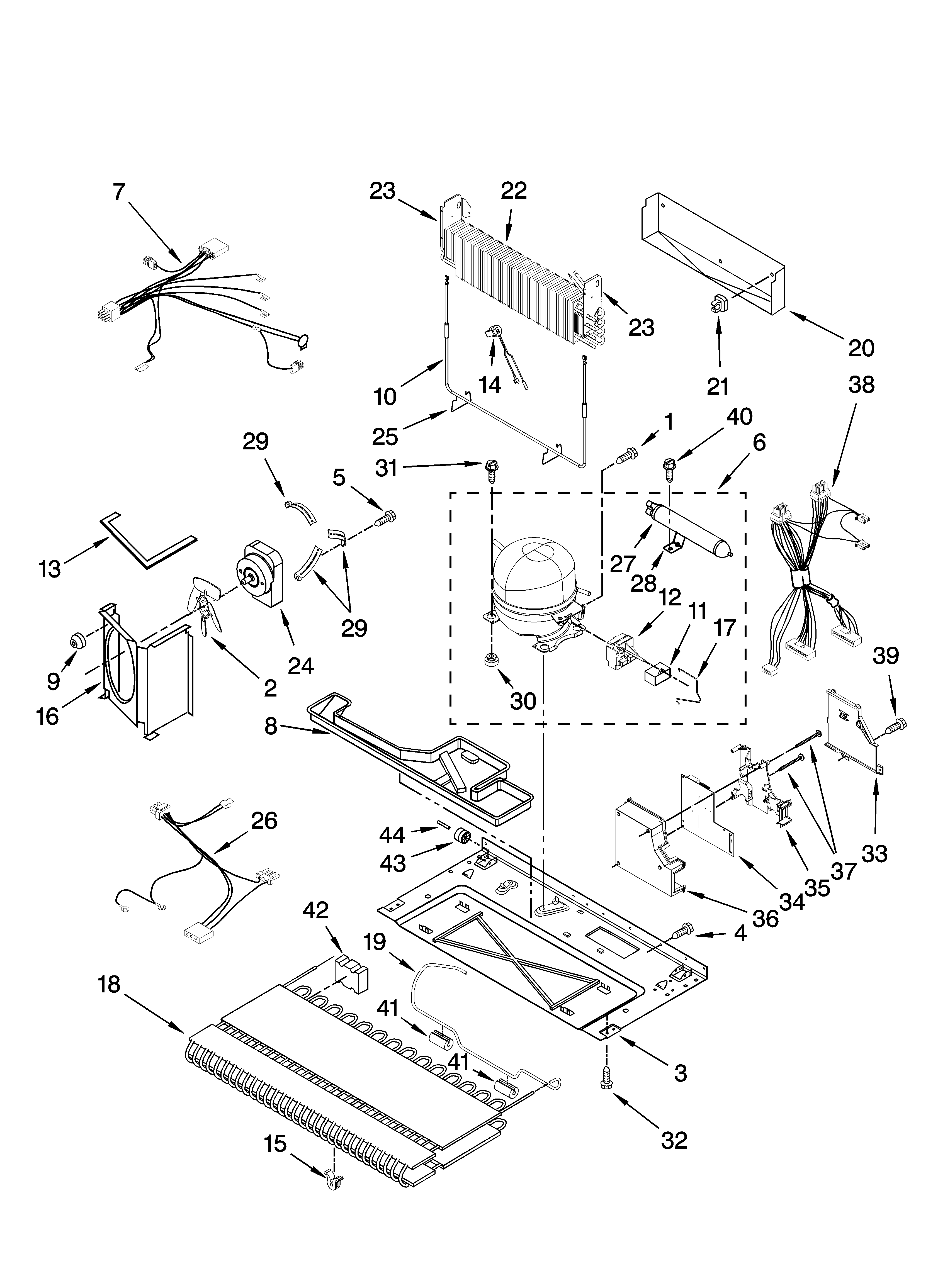 KitchenAid KBFL25ETSS11 unit parts diagram