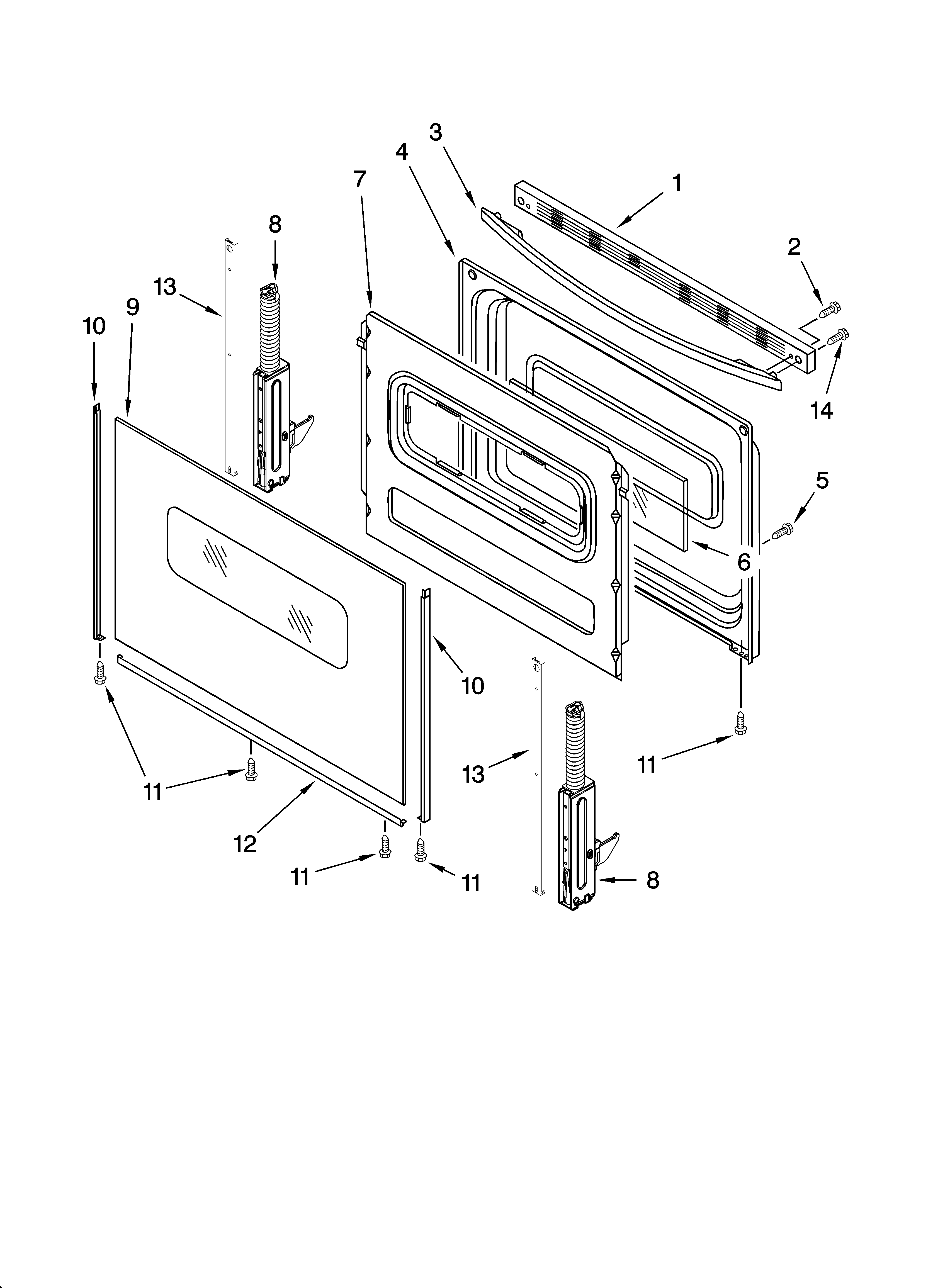 Estate TEP340TQ1 door parts, optional parts (not included) diagram
