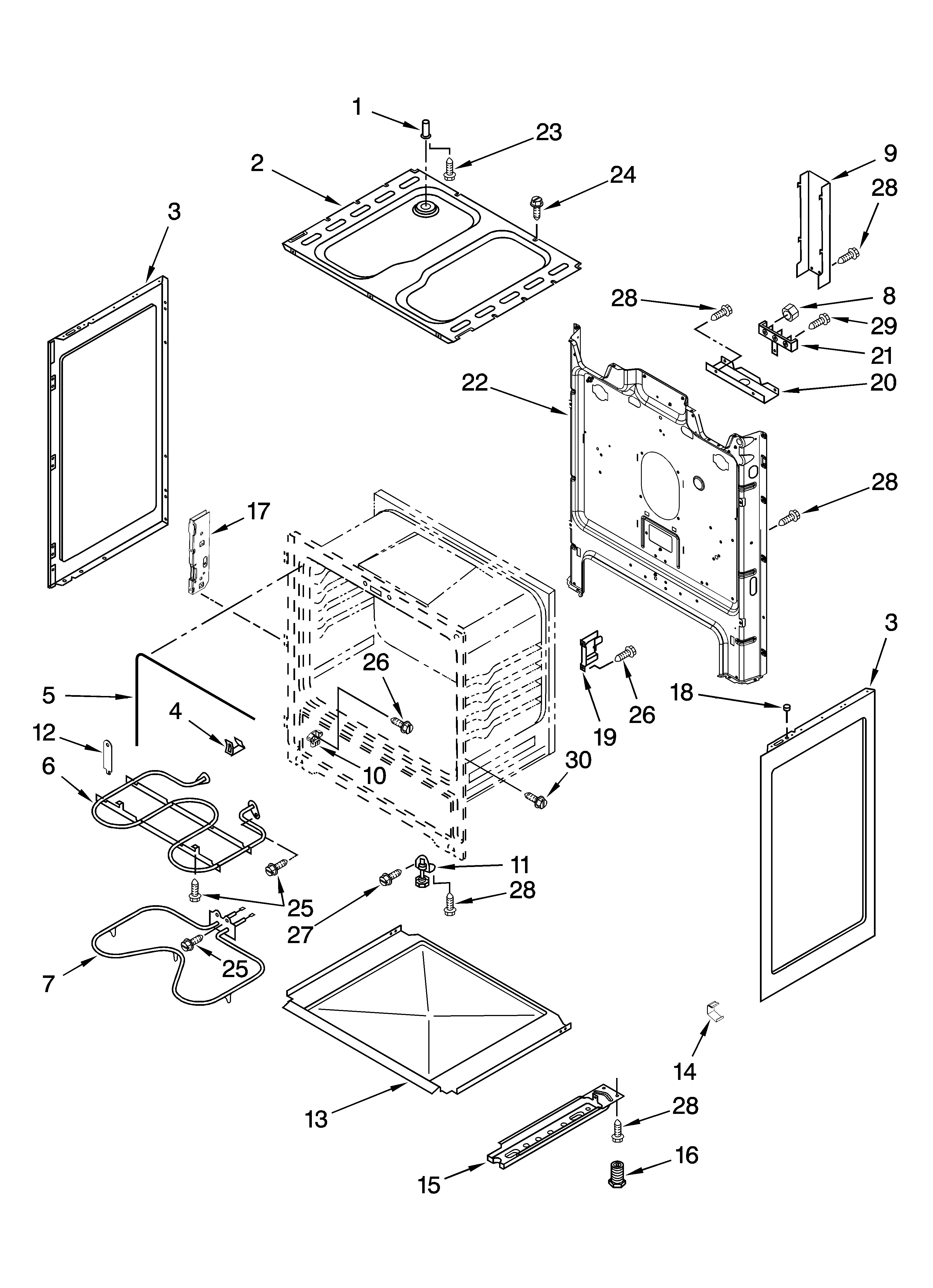 Roper FEP310KW6 chassis parts diagram