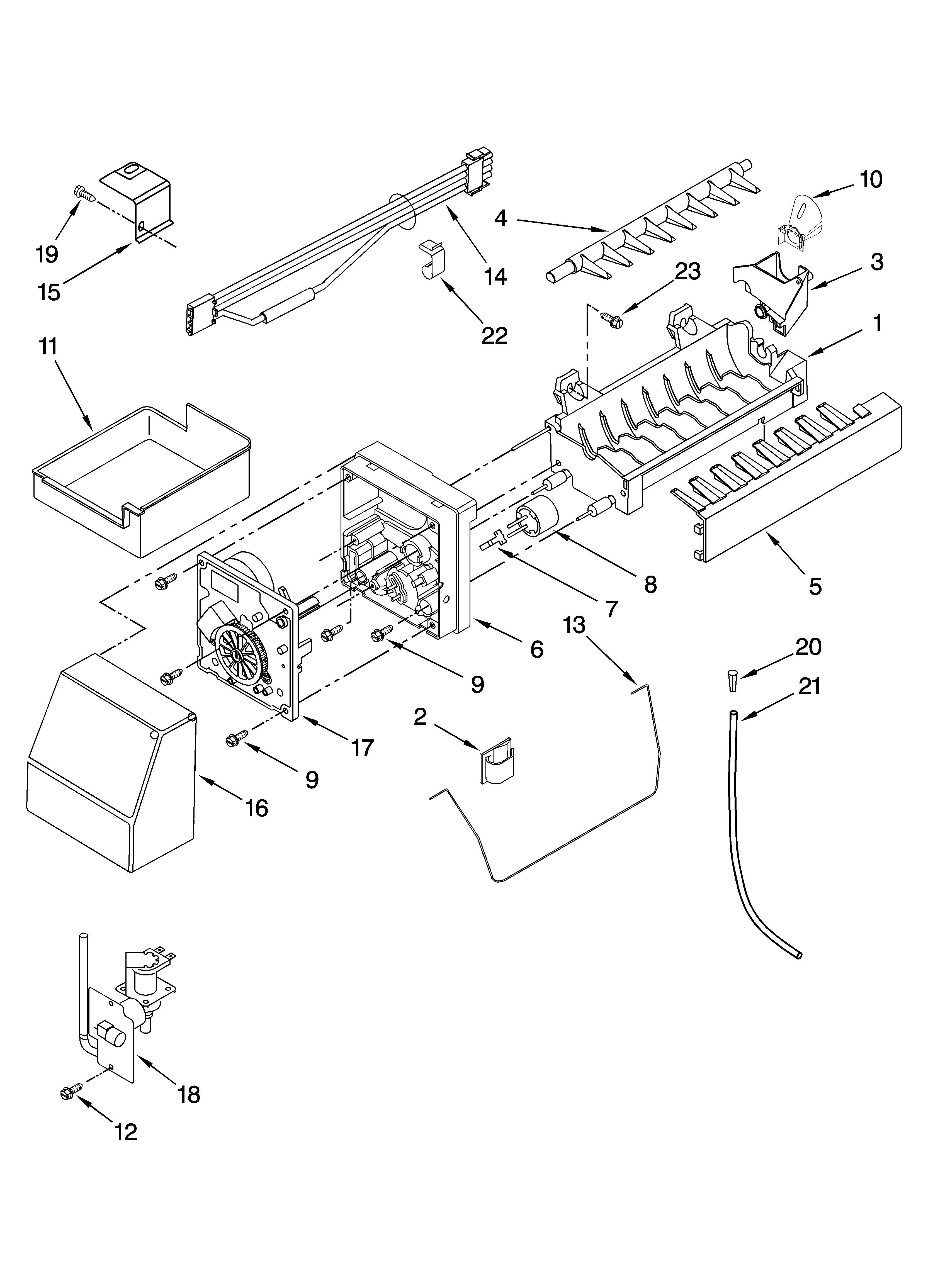 Whirlpool GB2SHDXTB11 icemaker parts, optional parts diagram