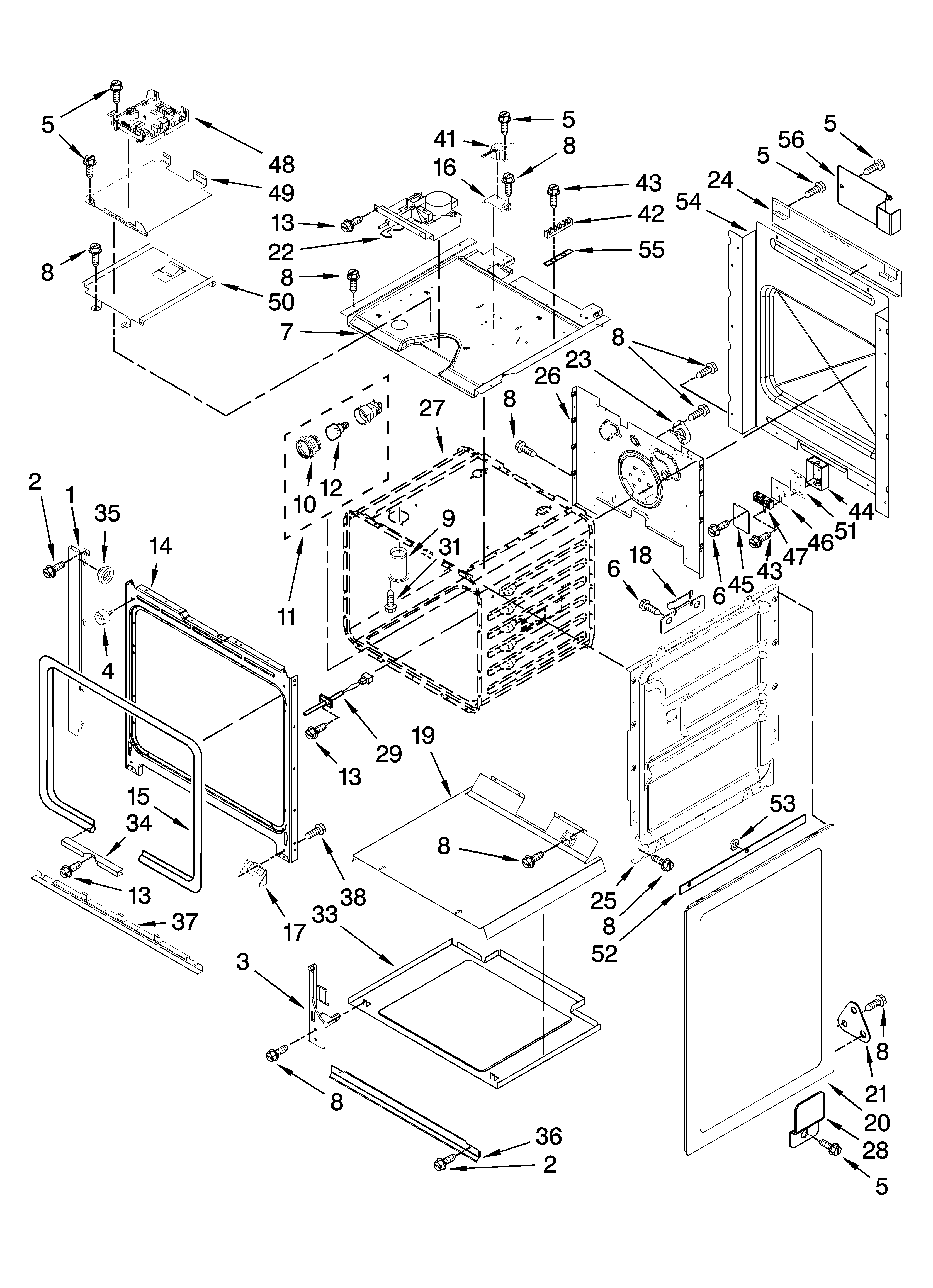 KitchenAid KERS807SBL01 oven parts diagram