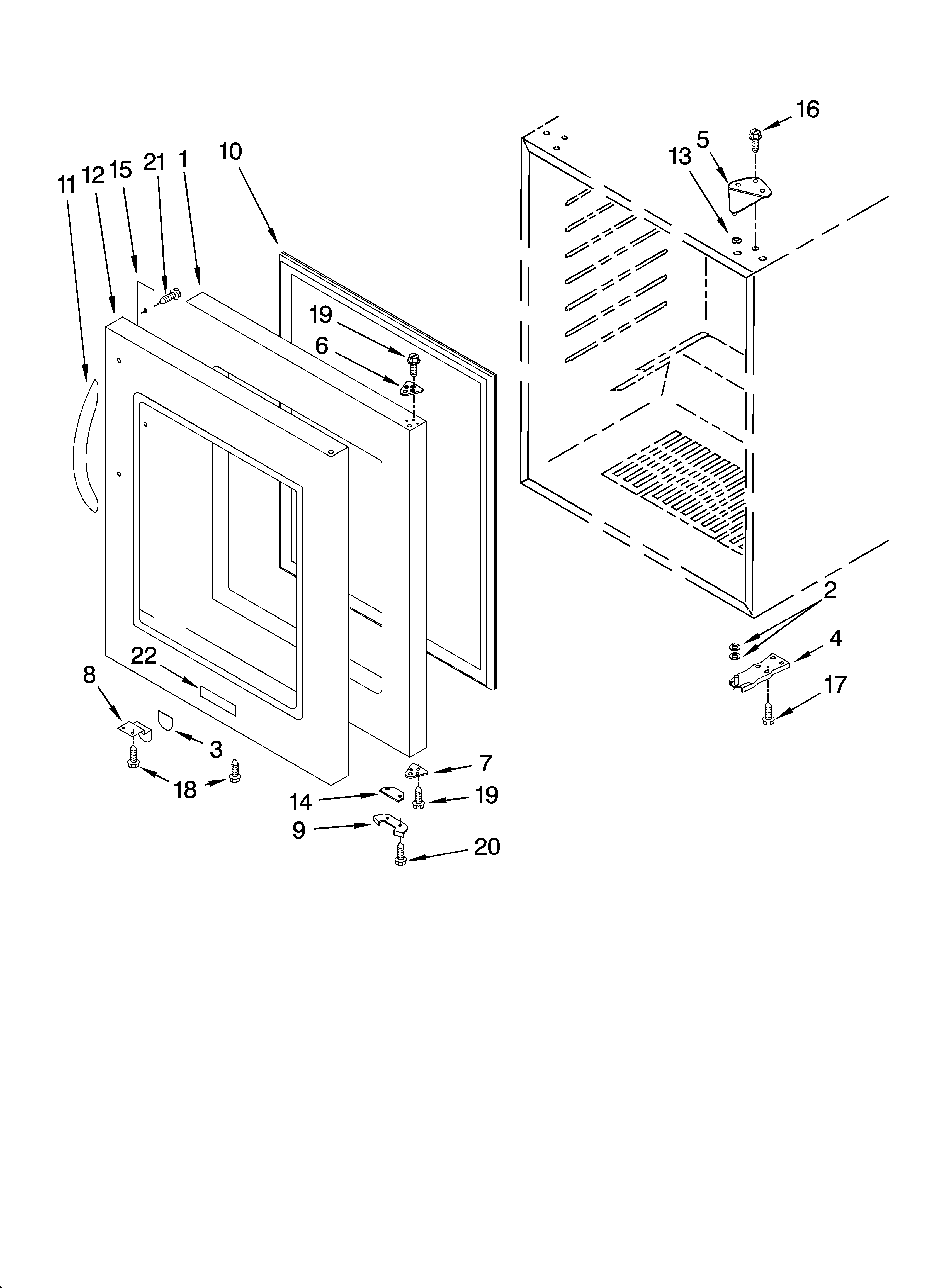 KitchenAid KUWS24RSSS01 door parts diagram