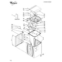 Whirlpool WTW6600SG3 top and cabinet parts diagram