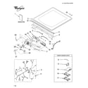Whirlpool YWED9600TZ0 top and console parts diagram