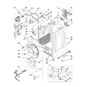 Whirlpool YWED9600TZ0 cabinet parts diagram